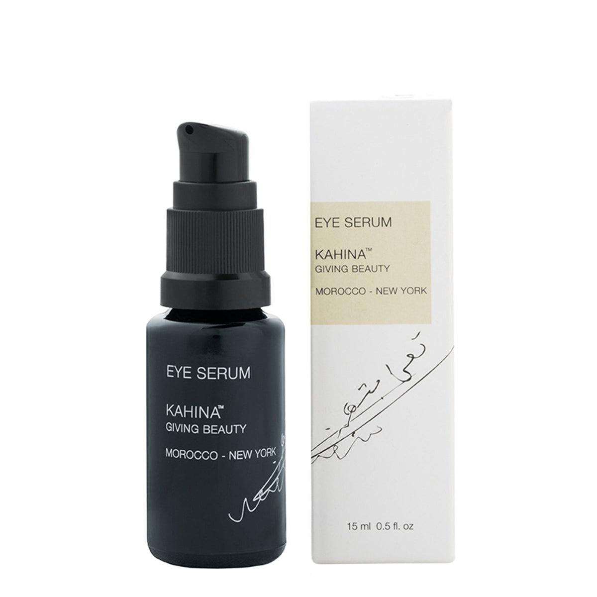 Kahina Eye Serum for Dark Circles & Wrinkles - Organic Anti-Aging Eye Treatment - Brightening & Hydrating Under Eye Cream - Perfect for Night & Day Use