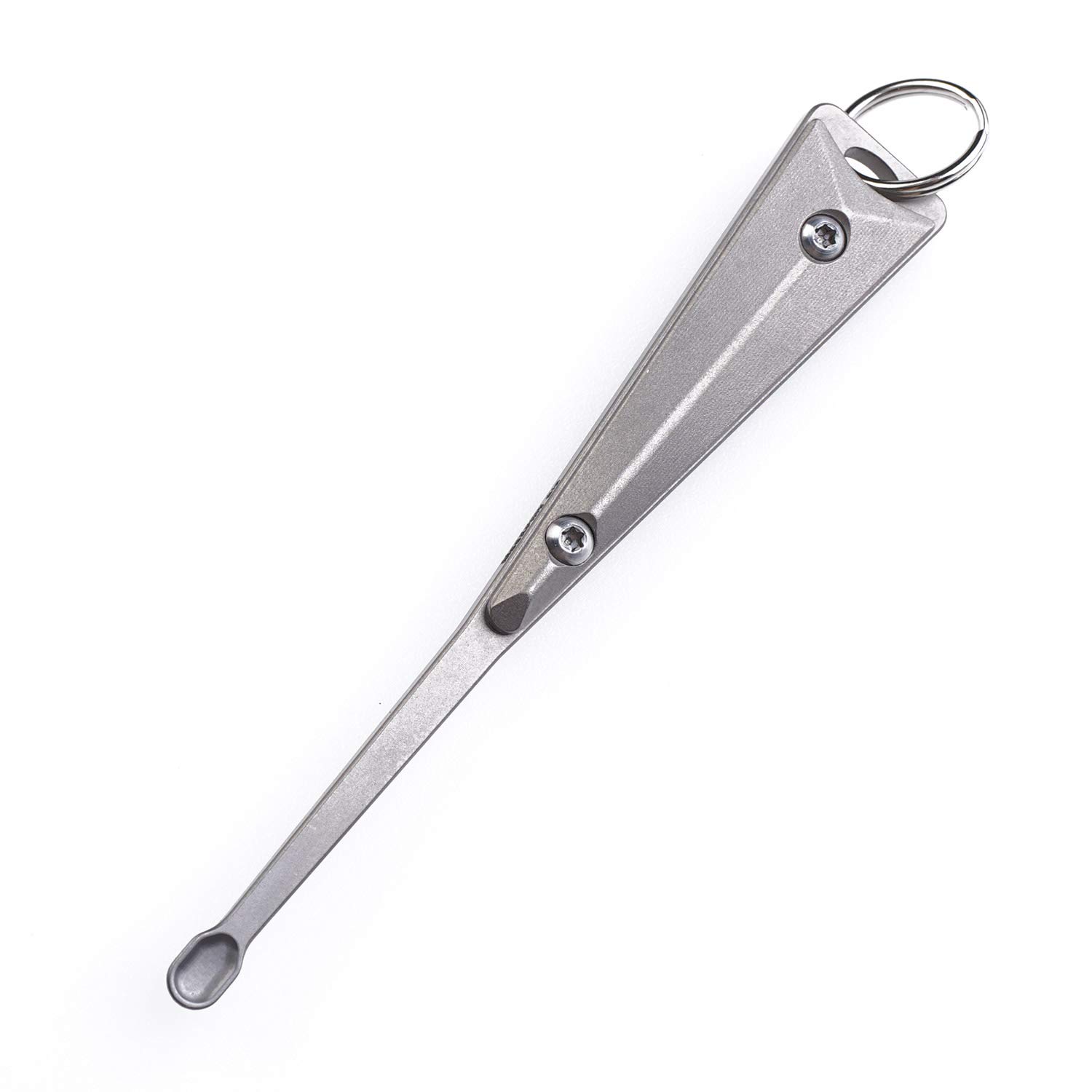 MecArmy EI2 Titanium EDC Keychain Ear Pick - Ultra-Light Earwax Removal Tool for Ear Health Care, Portable Key Ring Cleaner & Curette for Travel, Outdoor, and Daily Hygiene (Titanium)