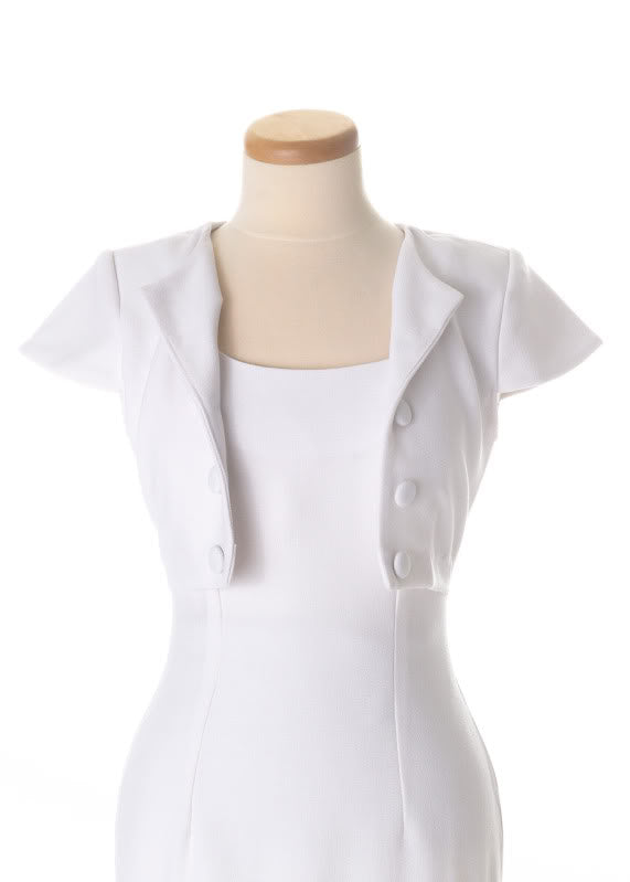 SHIRLEY Women's Pencil Dress with Mock Jacket - Elegant Office Wear & Cocktail Party Dress for Professional Women