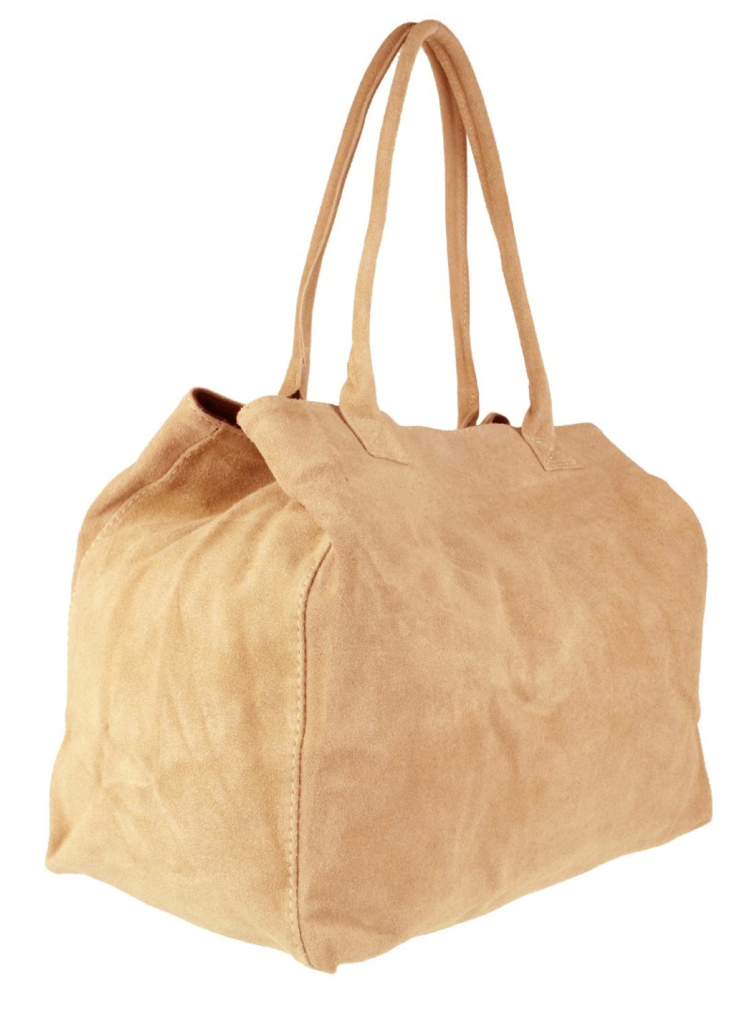 Stylish Expandable Italian Suede Leather Shoulder Bag for Women - Fashionable Crossbody Purse for Work, Travel & Everyday Use