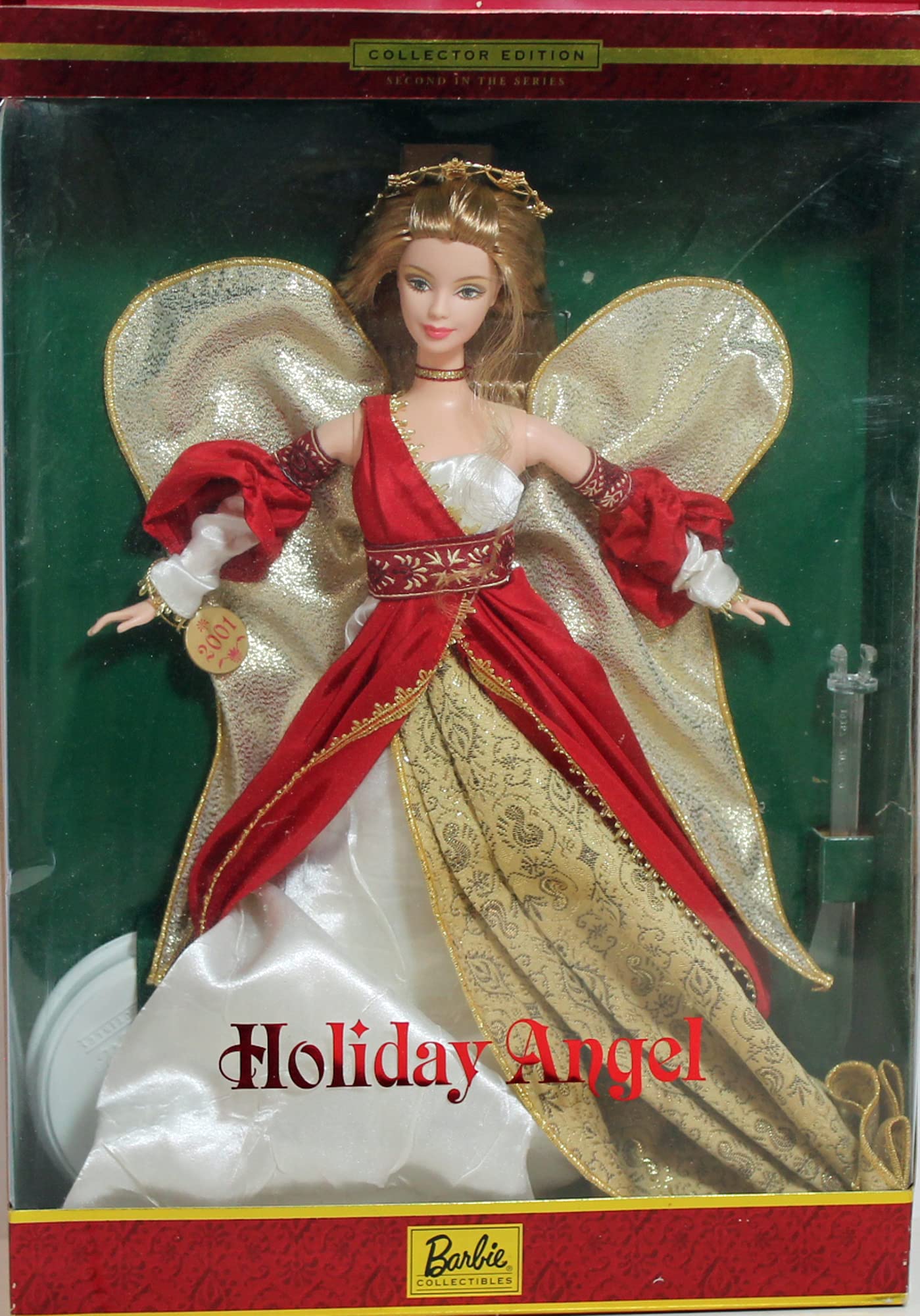 2001 Holiday Angel Barbie Doll #2 - Limited Edition Christmas Collectible for Gift Giving & Holiday Decor