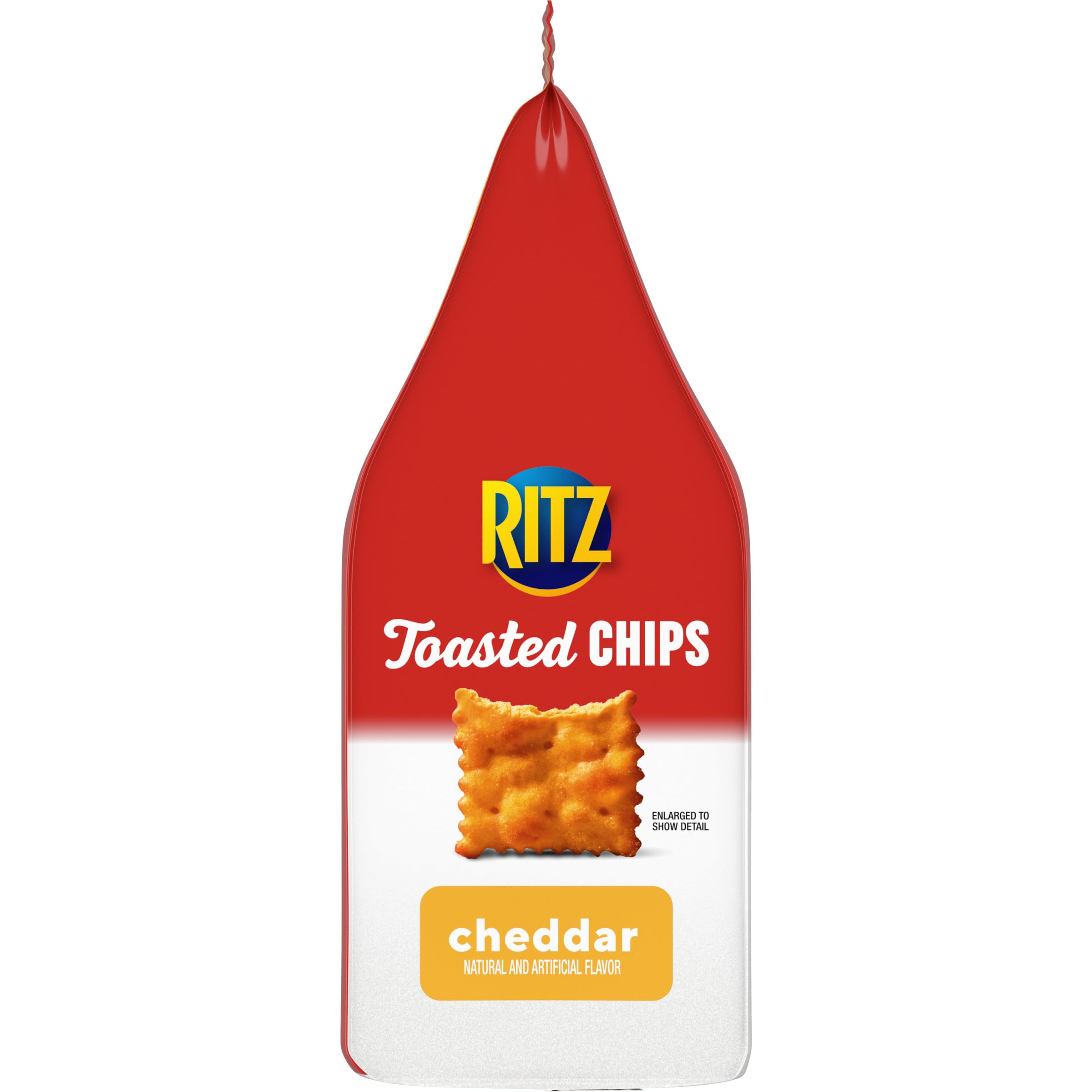 RITZ Toasted Chips Cheddar Cheese Crackers - 8.1 oz Party Snacks Pack - Perfect for Game Nights, Picnics & Office Snacking