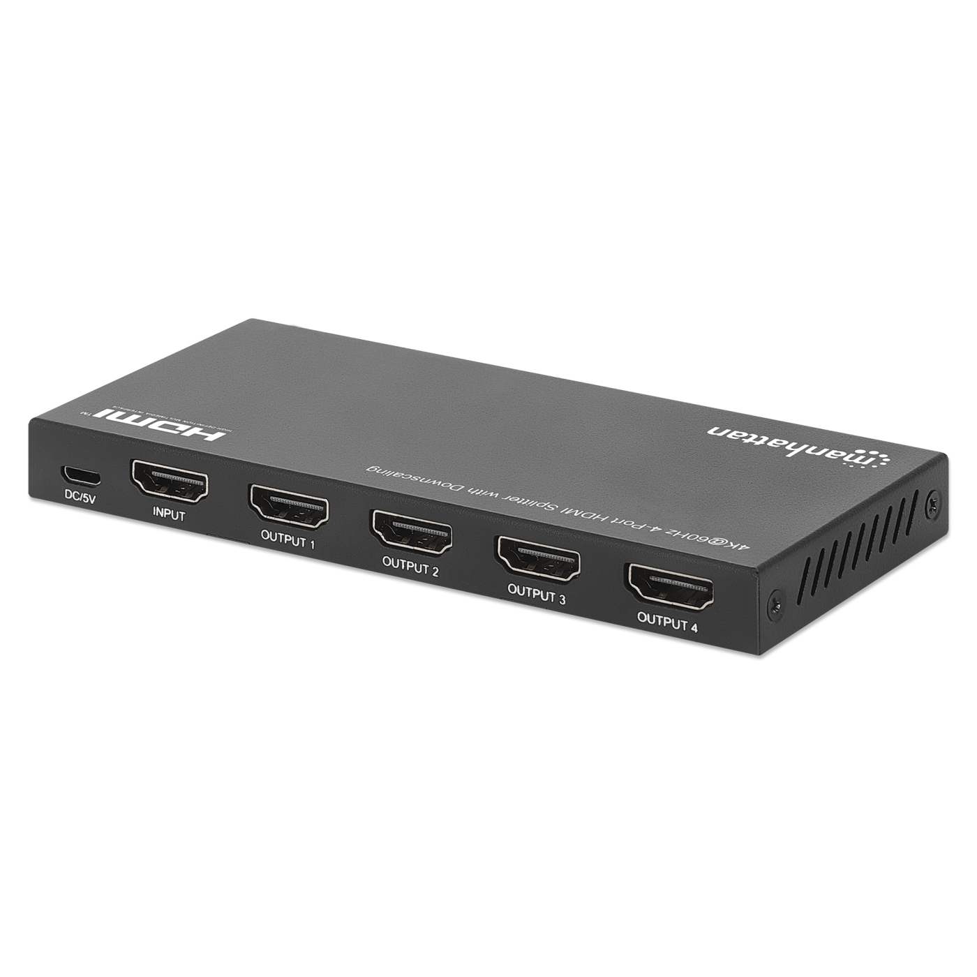4K@60Hz 4 Port HDMI Splitter with Downscaling - Premium 4K HDMI Switch for Multiple Displays | Perfect for Home Theater, Gaming & Conference Room Setup