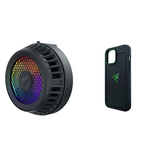 Razer Phone Cooler Chroma - Universal Cooling Fan for iPhone & Android, Compatible with iPhone 13 Pro Max Case (Arctech Design) - Enhanced Thermoplastic Elastomer Corners & Ventilation Channels | Perfect for Gaming, Streaming & Overheating Protection