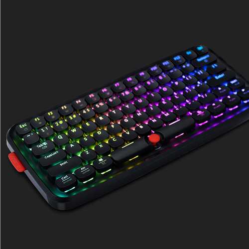 AJazz Zero Bluetooth & Wired Mechanical Gaming Keyboard with Blue Switches & RGB Backlight - Compatible with Laptop, Tablet, PC - Perfect for Gaming, Office Work & Typing