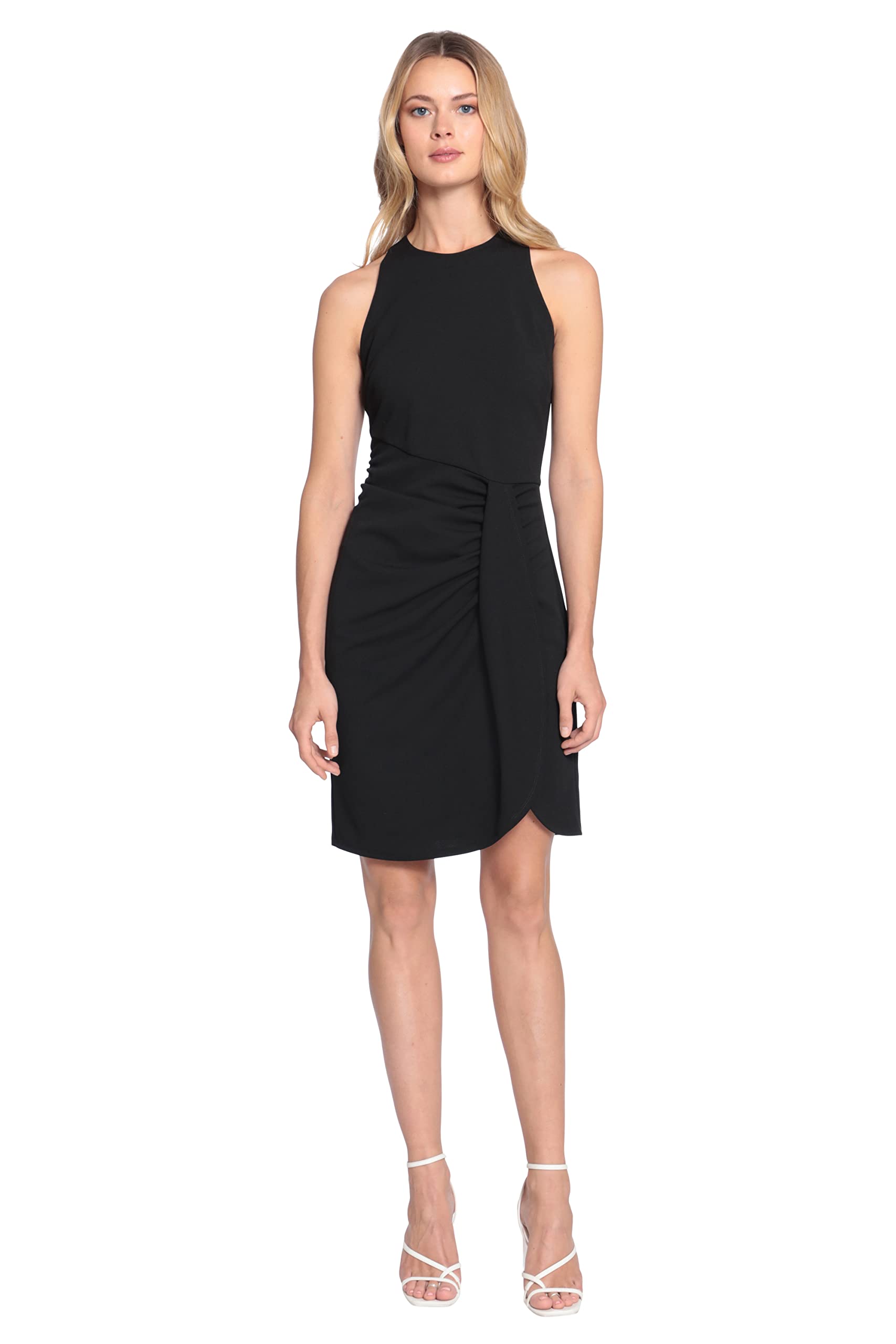 Donna Morgan Women's Sleeveless Faux Wrap Dress - Elegant Summer Cocktail Party & Wedding Guest Dress