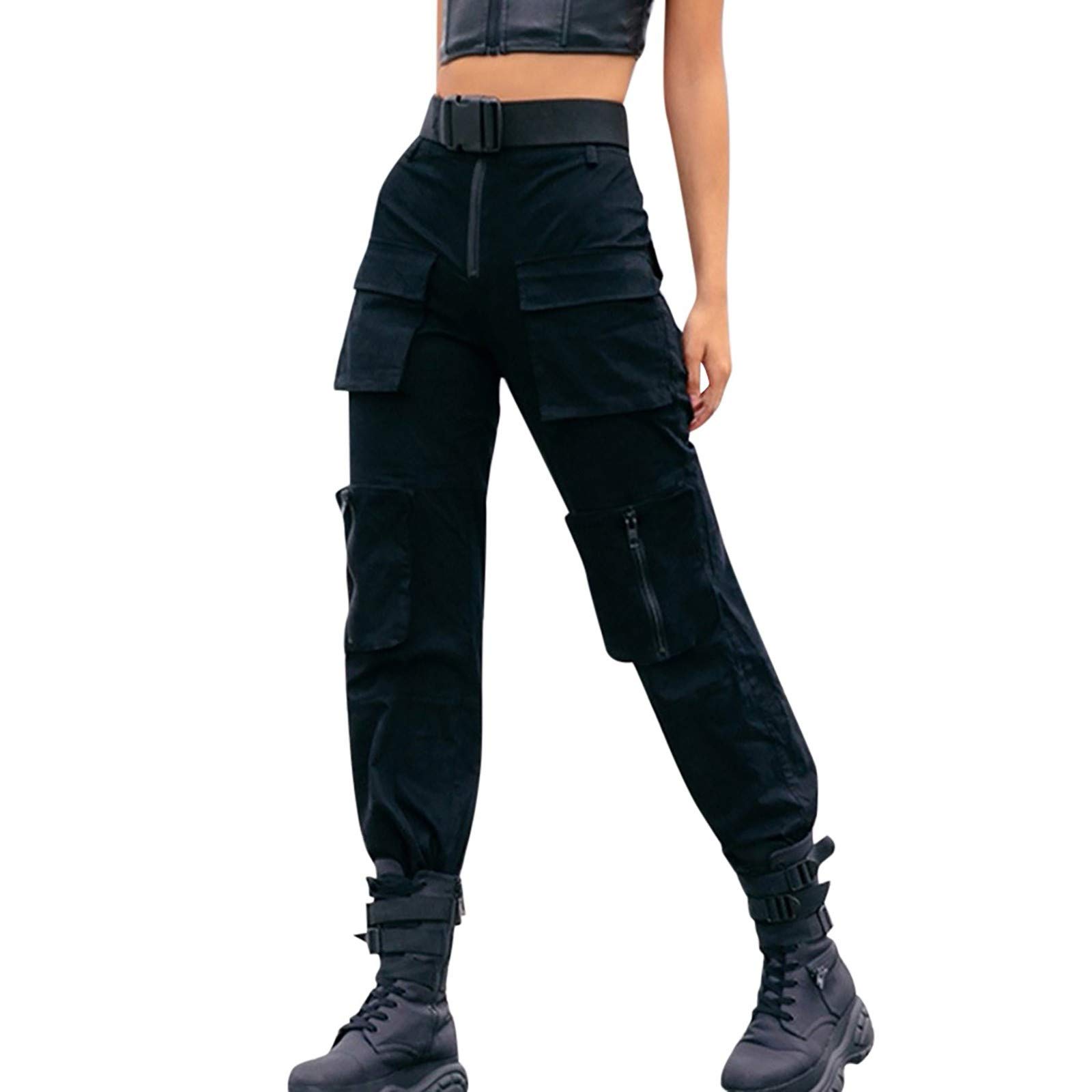 Women's Full Length Leggings with Pockets - High Waist Workout Leggings, Cargo Pants for Yoga, Running & Outdoor Activities | Work Wear & Safety Combat Trousers | Perfect for Gym, Hiking and Daily Wear