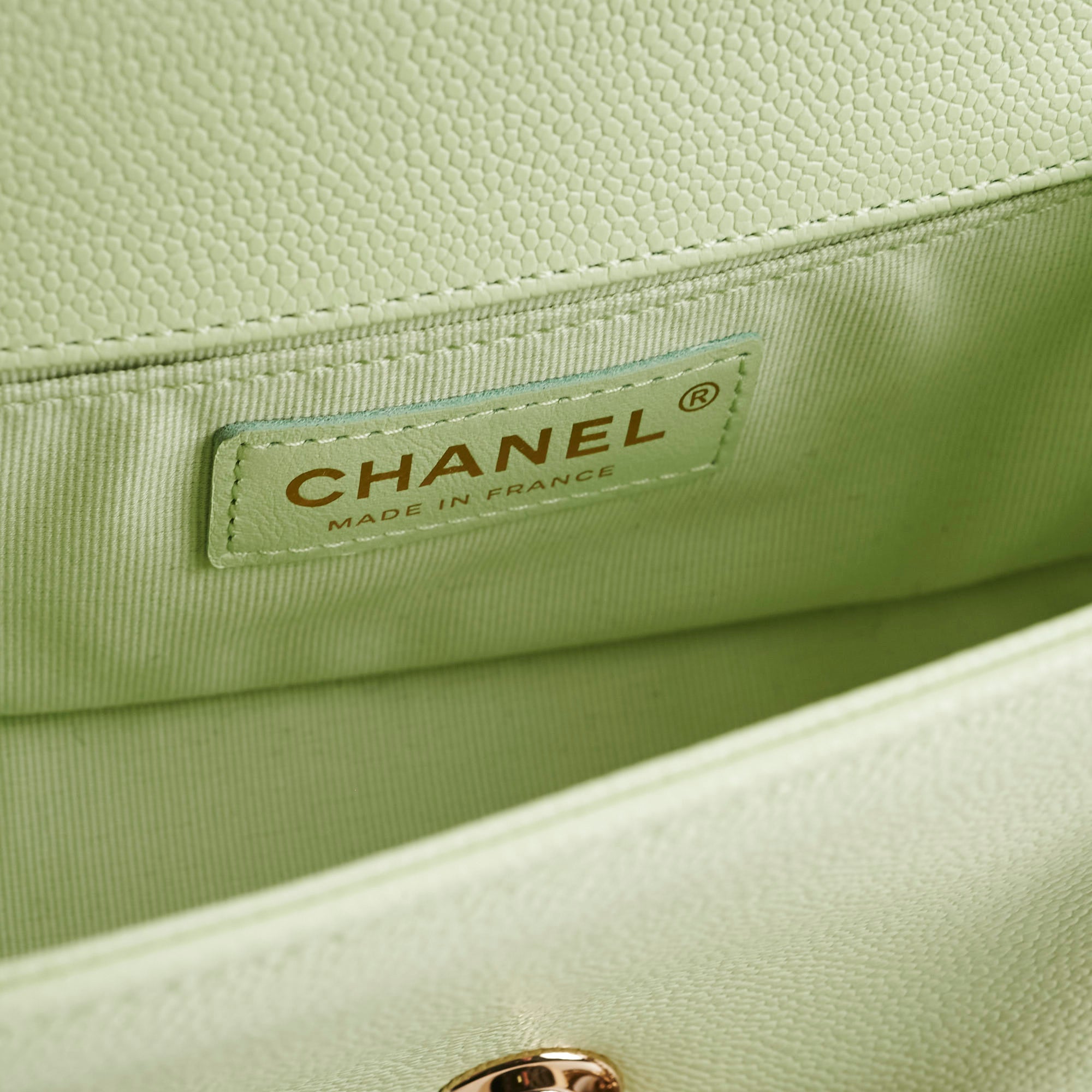 Chanel Caviar Boy Small Light Green Leather Crossbody Bag 2022 Collection - Luxury Designer Handbag for Women, Perfect for Parties & Evening Events