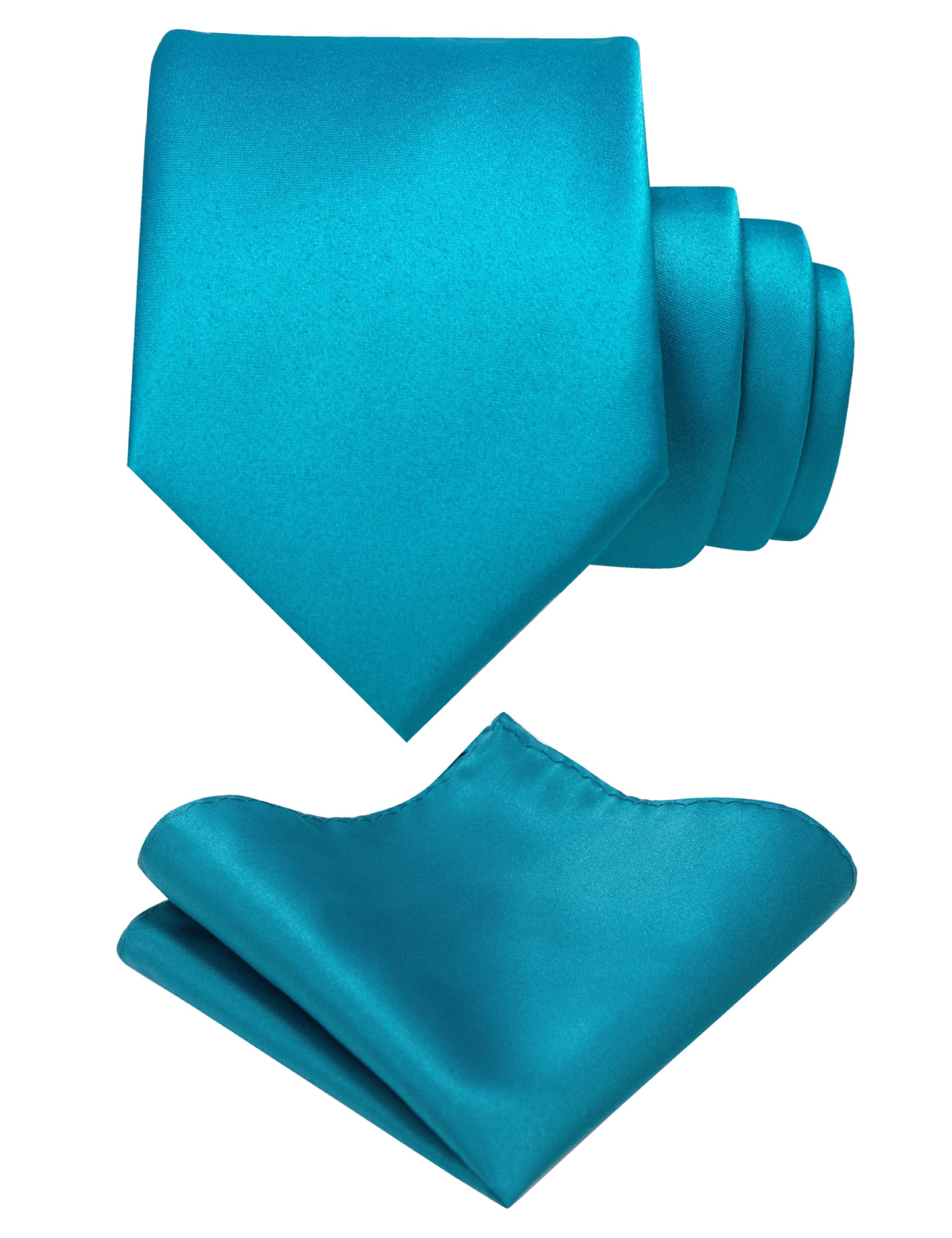Elegant Turquoise Silk Tie & Pocket Square Set for Men | Perfect for Weddings, Business & Formal Events