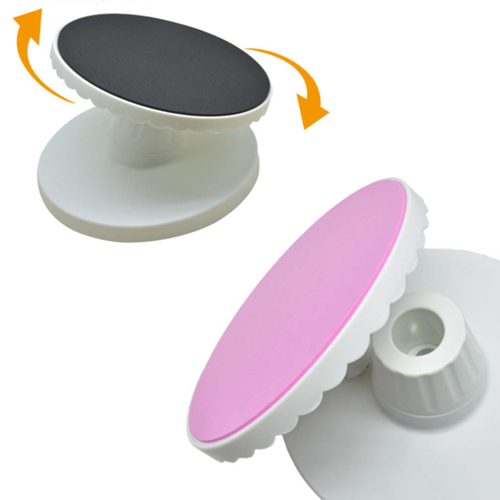 Healifty 1pc Black Rotating Cake Stand with Lid - 10 Inch Durable Cake Decorating Turntable for Baking, Dessert Display & Wedding Cake Decorating | Perfect for Home Bakers & Professional Pastry Chefs