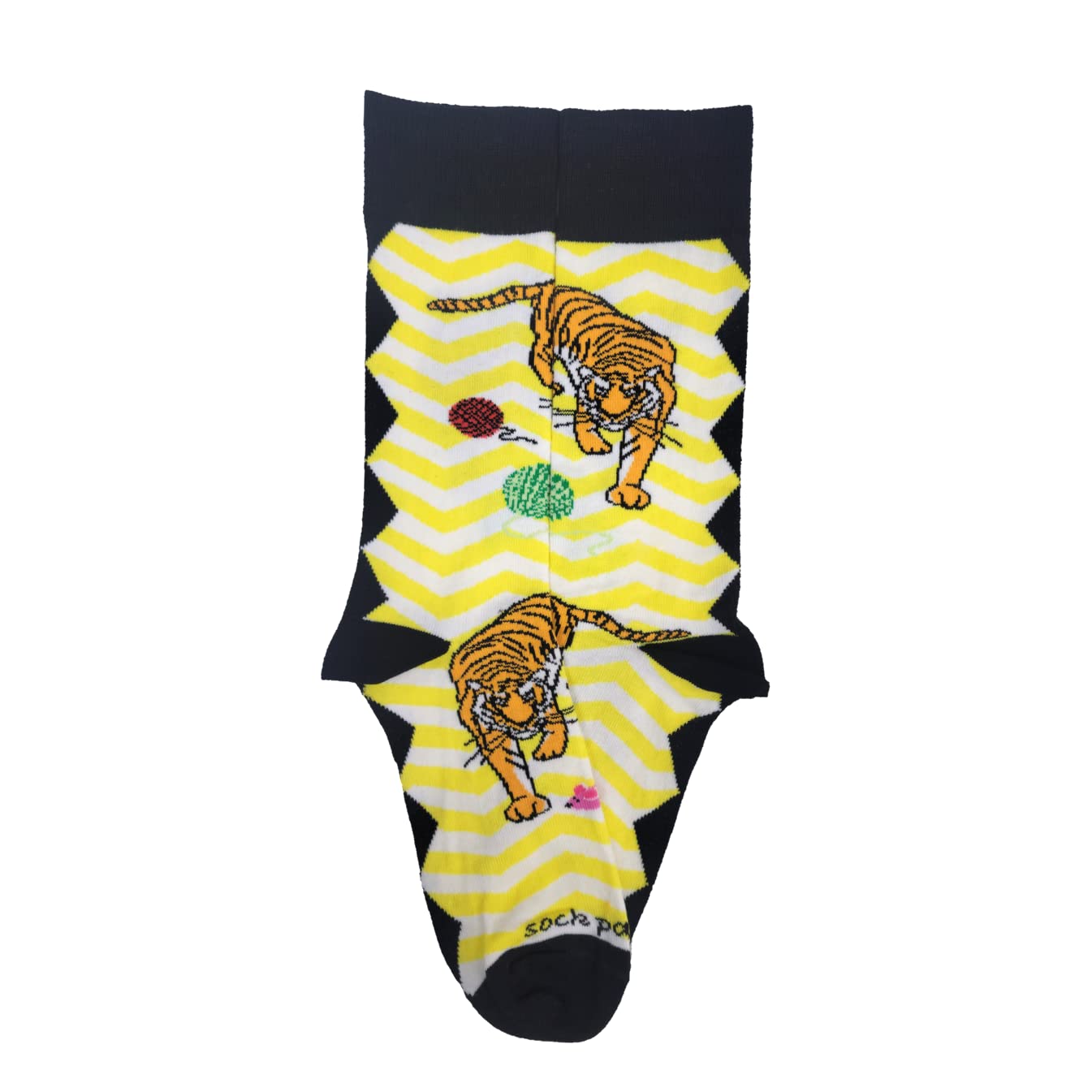 Fun Tiger Print Socks for Adults - Playful Animal Design Comfortable Cotton Crew Socks (Medium Size) - Perfect for Gifts, Casual Wear & Animal Lovers