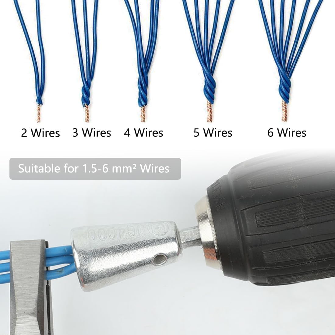 **Walquicks Electric Drill Wire Twisting Tool - Automatic Wire Connector & Stripper for Electricians - Fast Cable Stripping & Twisting Tool (2PCS) - Perfect for DIY Projects, Electrical Repairs & Professional Wiring**