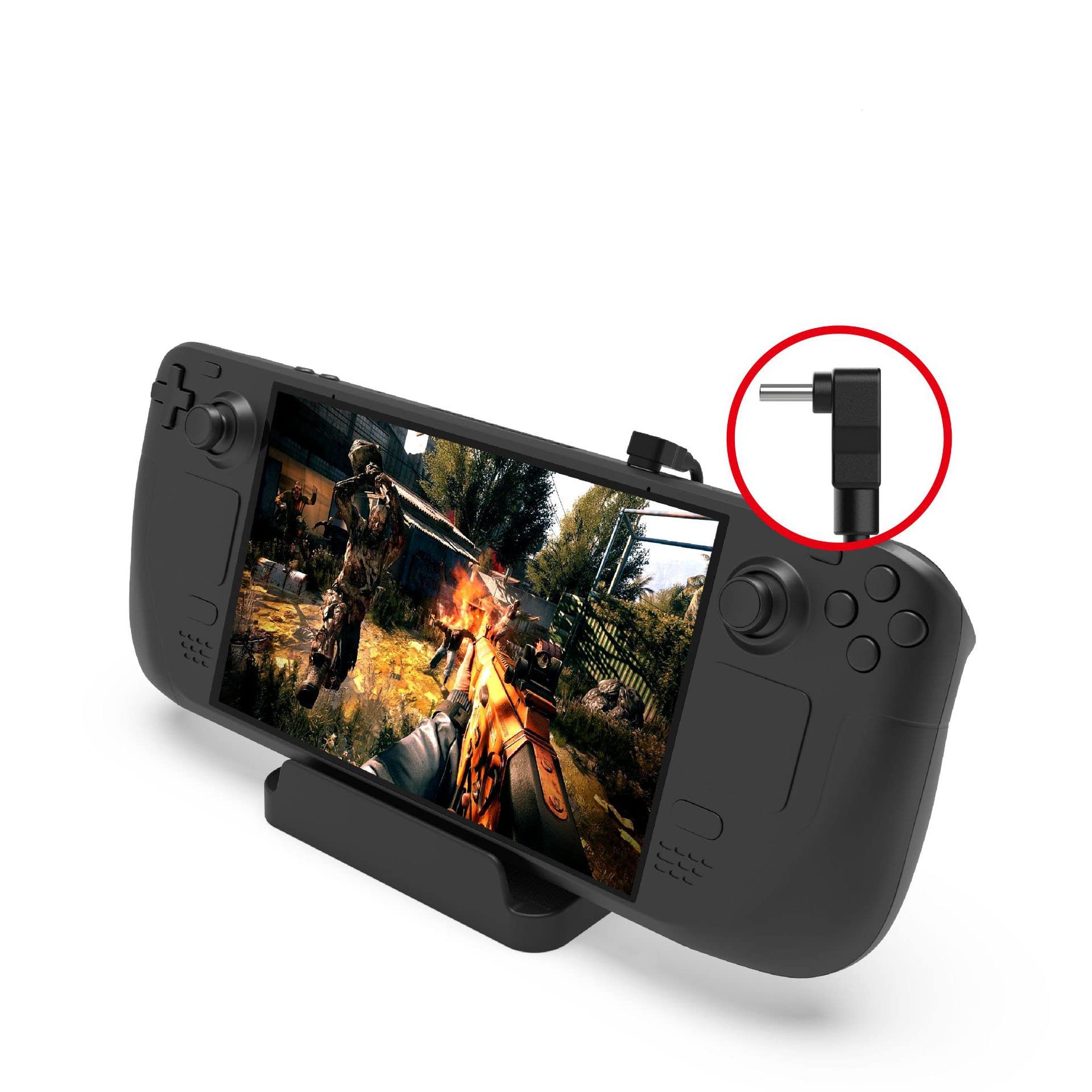 Steam Deck Charging Stand - Durable Plastic Holder with PD Fast Charging for Steam Deck Console | Perfect for Gaming, Travel & Home Use