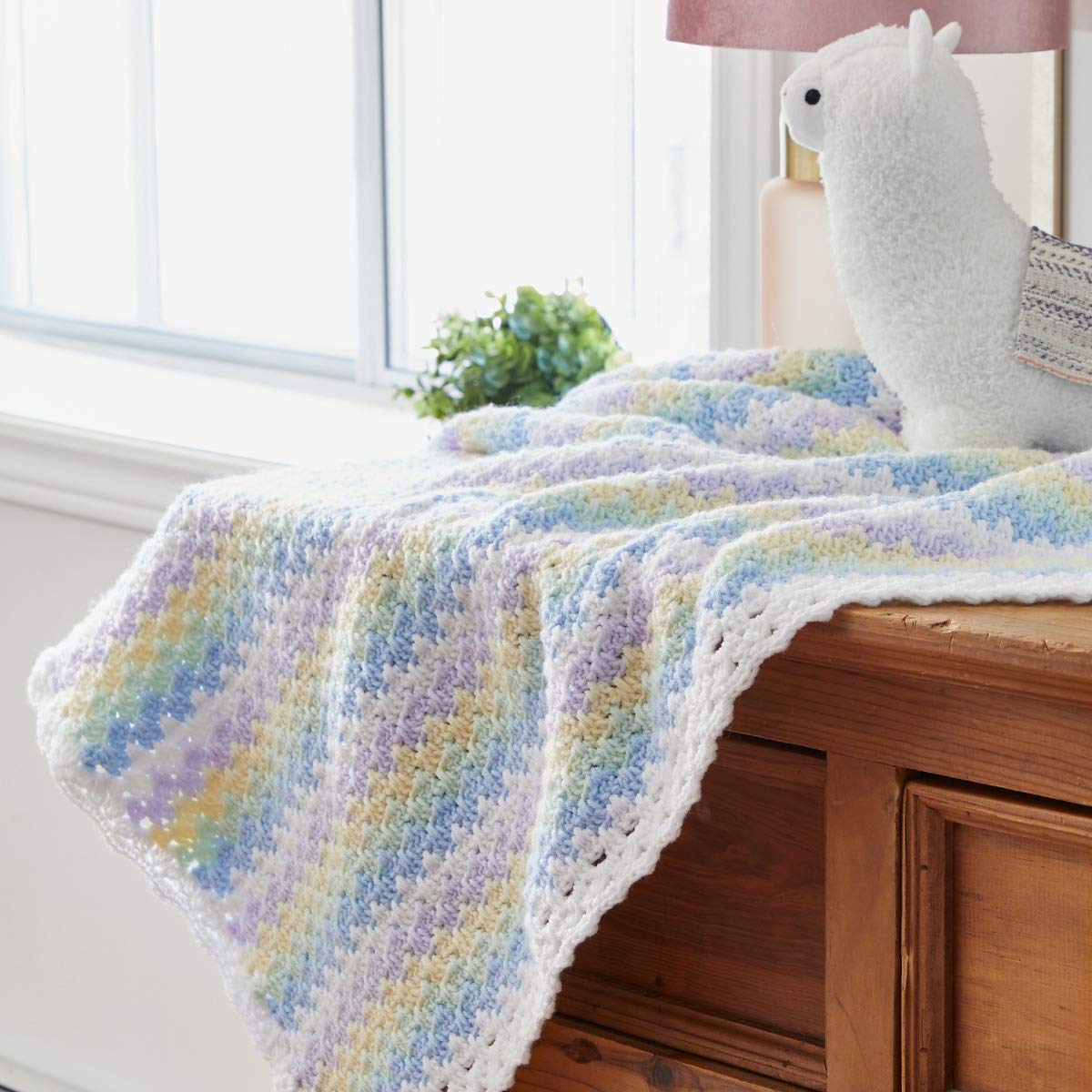 Soft Baby Spike Stitch Knit Blanket - Cozy & Breathable Nursery Blanket for Newborns & Toddlers - Perfect for Swaddling, Stroller, Crib & Photo Shoots