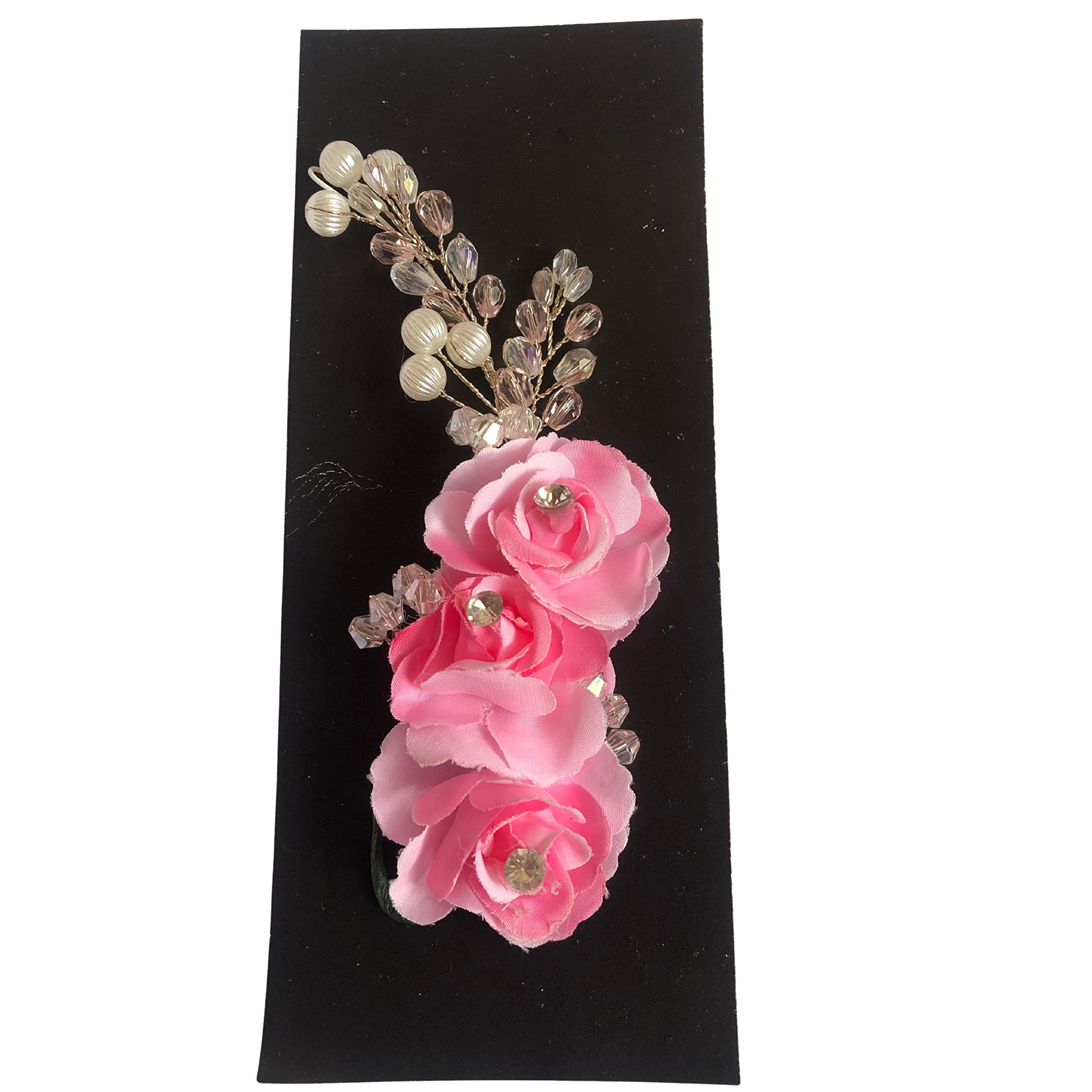 Elegant Pink Wedding Hair Accessories with Flowers - Perfect for Bridal Bouquets, Bridesmaids, and Special Occasions