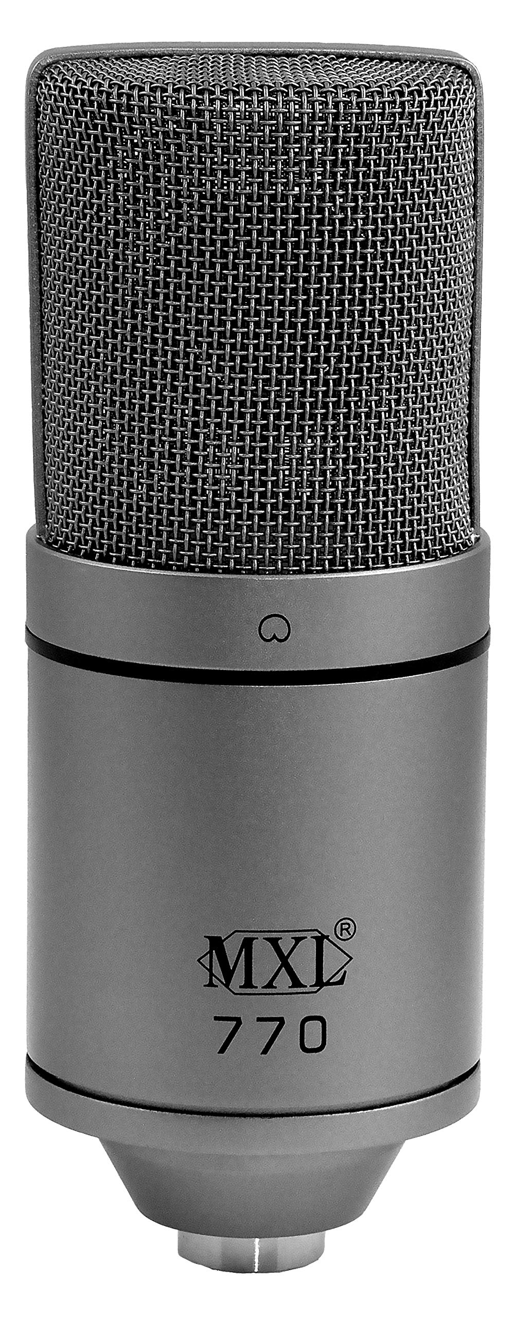 MXL 770 Professional XLR Condenser Microphone - Large Diaphragm Cardioid Mic for Podcasting, Singing, Studio Recording, Gaming & Streaming (Gray) | Perfect for Home Studios & Content Creators