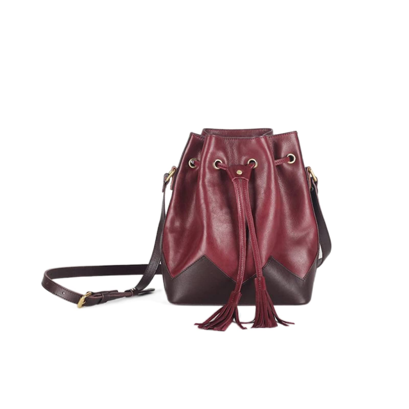 Stylish NC Women's Leather Bucket Bag - Crossbody Purse, Shoulder Bag & Satchel Handbag for Work, Travel & Everyday Use