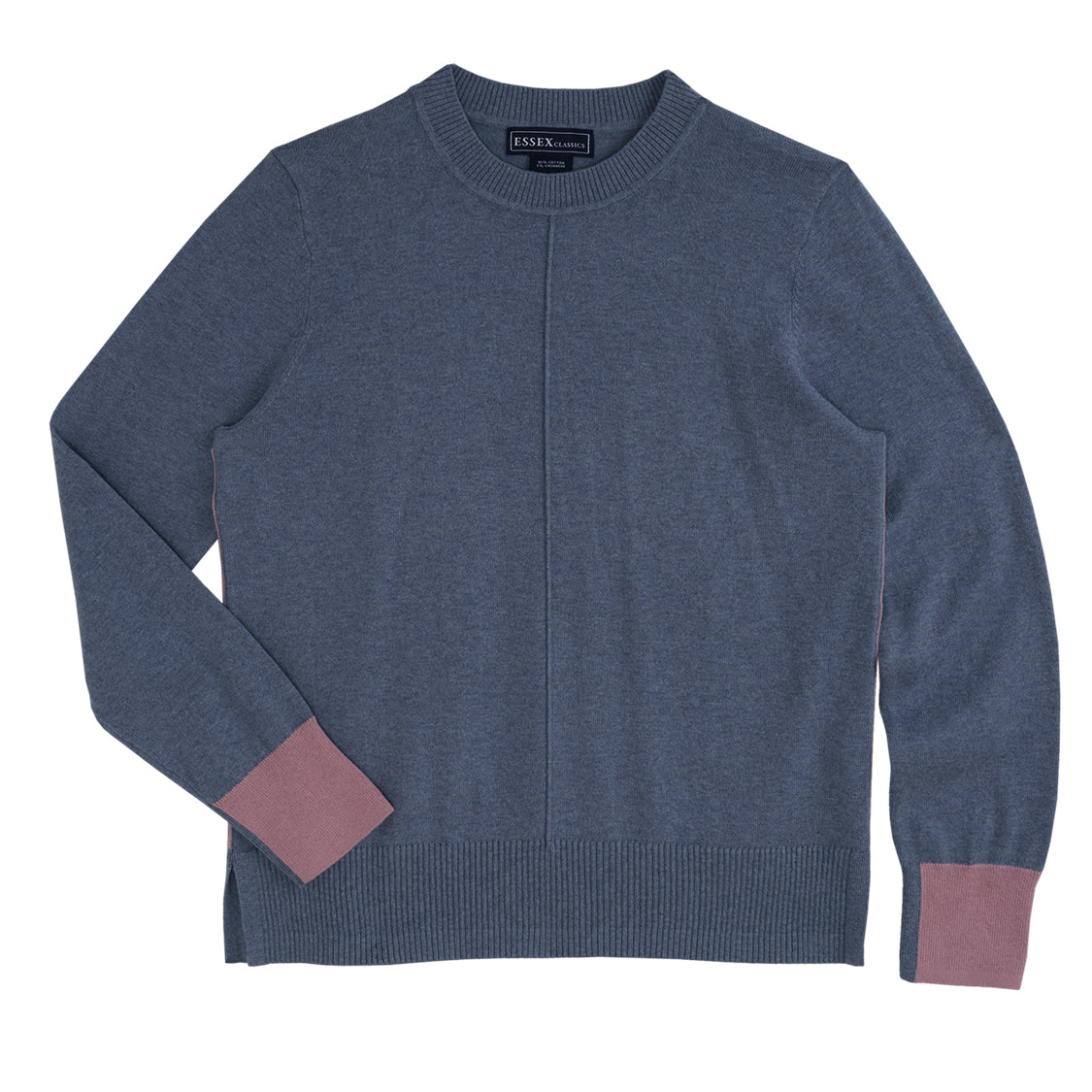 Essex Luca Crewneck Sweater for Men - Soft Cotton Knit Pullover Sweatshirt - Casual Winter Warm Comfortable Top for Office, Travel & Outdoor Activities