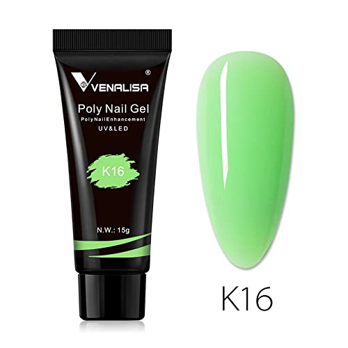 Venalisa Poly Builder Gel - 15g Professional Acrylic Nail Extension Gel for Strong & Natural-Looking Nails | Perfect for Salon, Home Manicures & Nail Art Designs (Color K16)