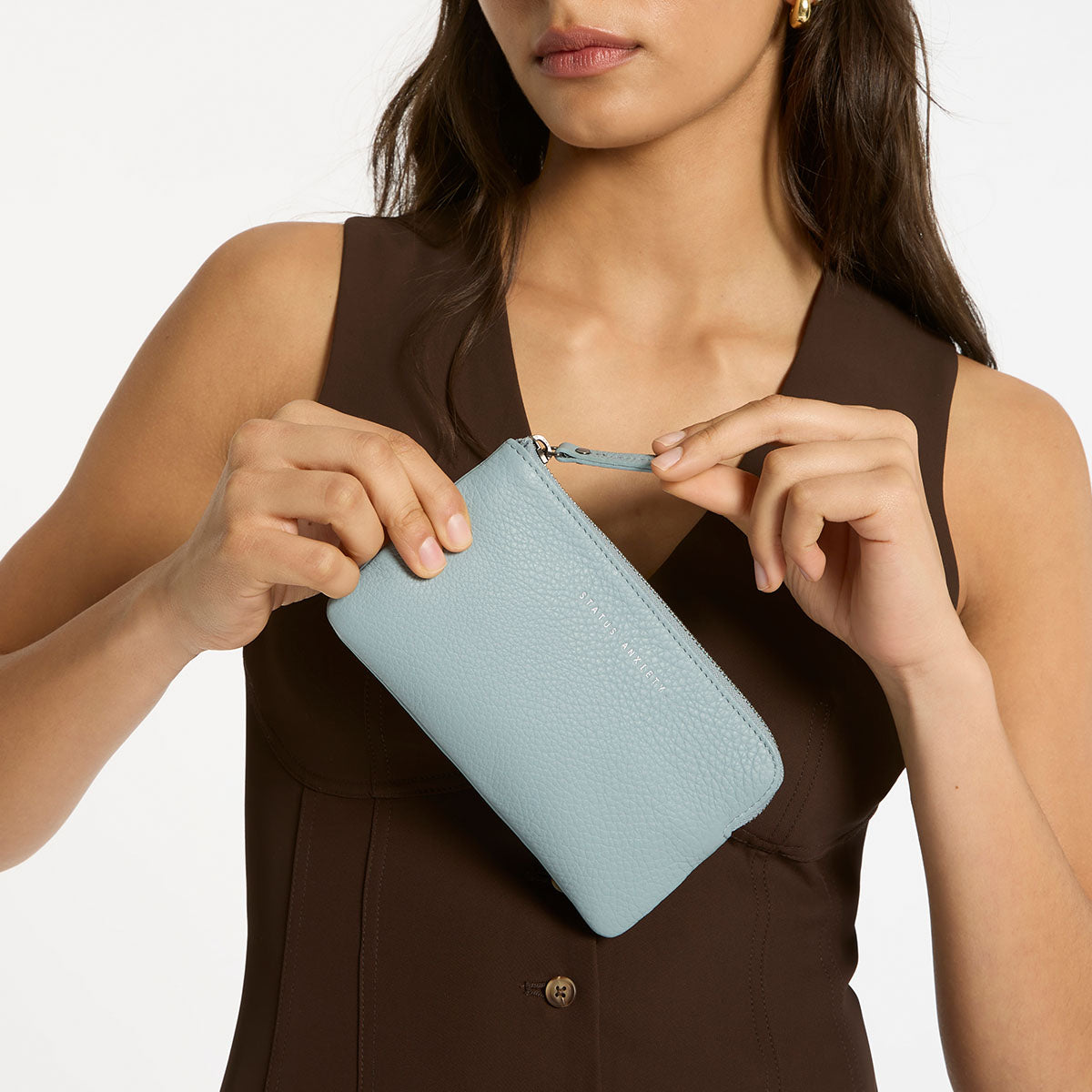 Smoke and Mirrors Wallet - Powder Blue Slim RFID Blocking Minimalist Wallet for Men & Women | Perfect for Travel, Everyday Use & Gift Giving