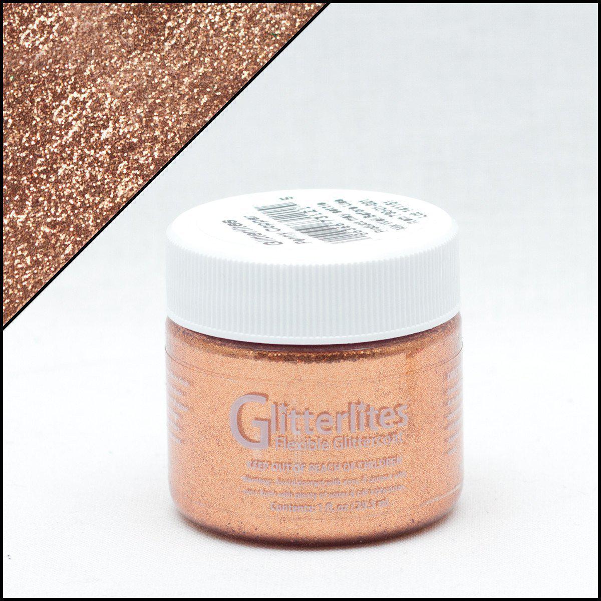 Angelus Leather Paint - Penny Copper Glitter for Shoes, Bags & DIY Crafts | High-Quality Metallic Finish for Leather Repair & Customization