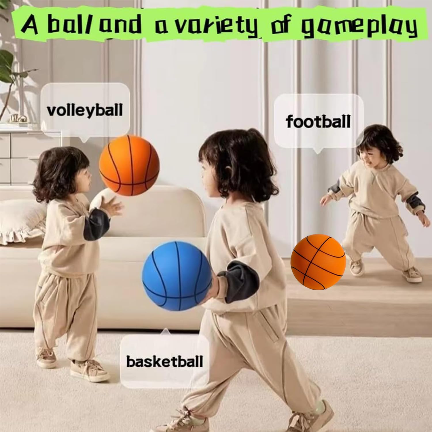 Silent Basketball for Indoor Training - Quiet Foam Basketball for Kids & Youth, Perfect for Home, Gym & School Use | Dribble Dream Noiseless Practice Ball Gift