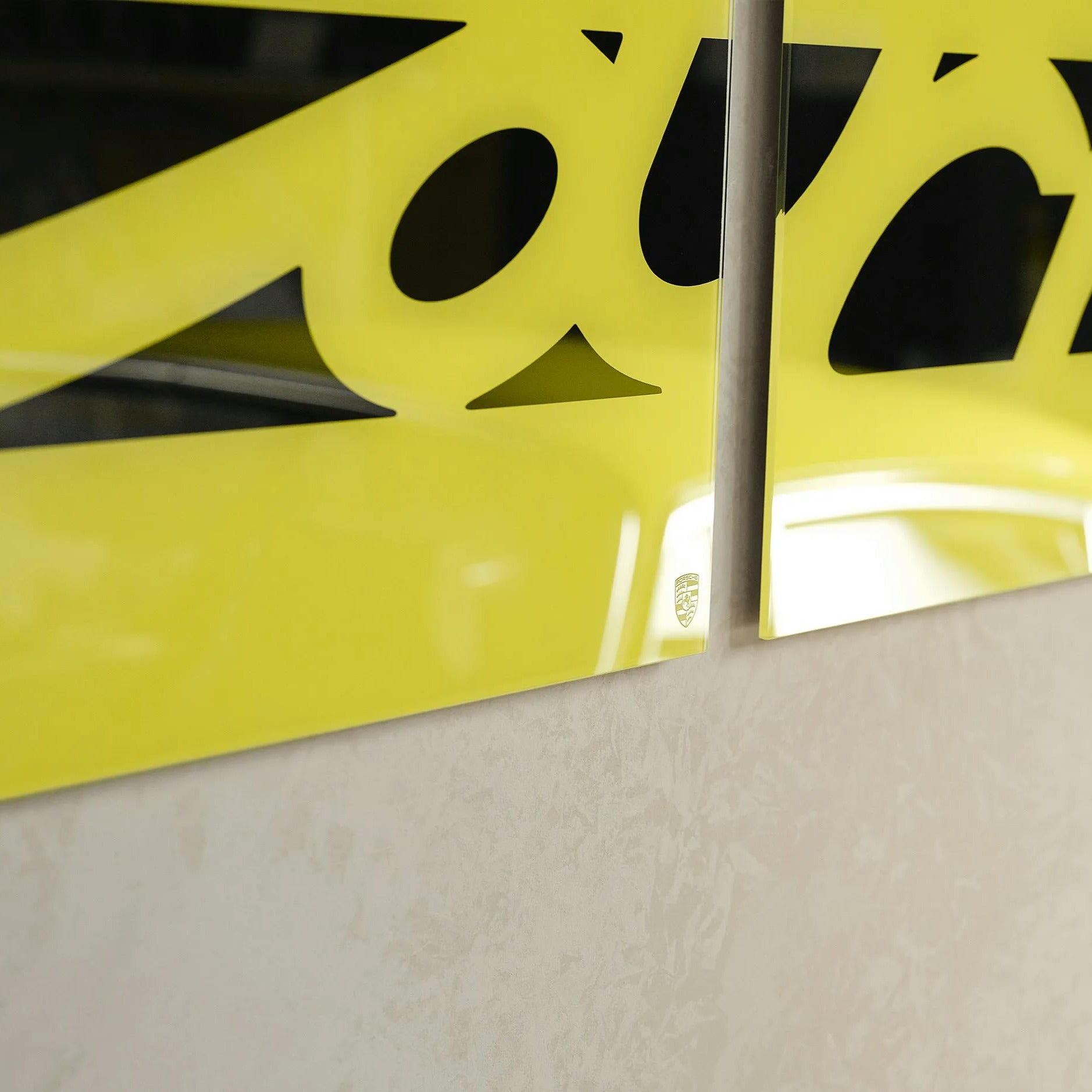 Porsche Carrera Yellow and Black Wall Mural - Premium Peel and Stick Wall Decal for Home, Office & Garage Decor - Racing Car Theme Wall Art for Bedroom, Living Room & Man Cave