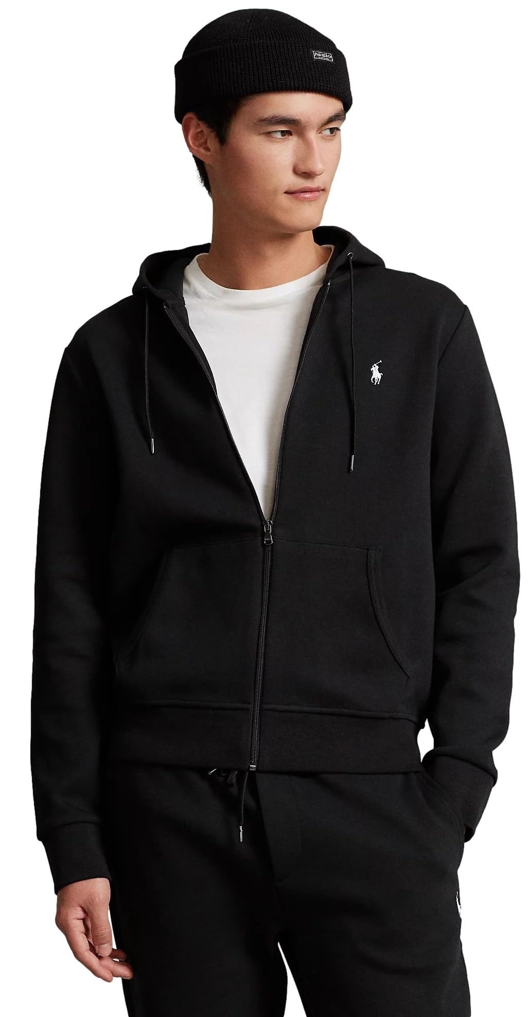 POLO RALPH LAUREN Men's Double-Knit Full-Zip Hoodie Jacket - Lightweight Casual Pullover for Everyday Wear, Gym & Outdoor Activities