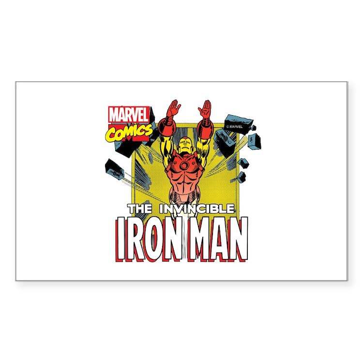 Invincible Iron Man 3 Rectangle Bumper Sticker - Durable Car Decal for Vehicles, Laptops & Windows | Marvel Superhero Gift for Fans