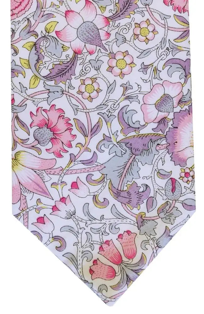 LA Smith Loddon Necktie - Premium Liberty Fabric Silk Tie for Men | Perfect for Weddings, Business Meetings & Formal Occasions