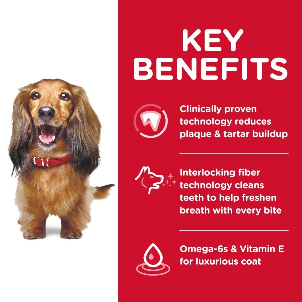 Hill's Science Diet Adult Oral Care Dry Dog Food - Chicken, Rice & Barley Recipe for Dental Health | Supports Clean Teeth & Fresh Breath | Perfect for Daily Oral Hygiene at Home