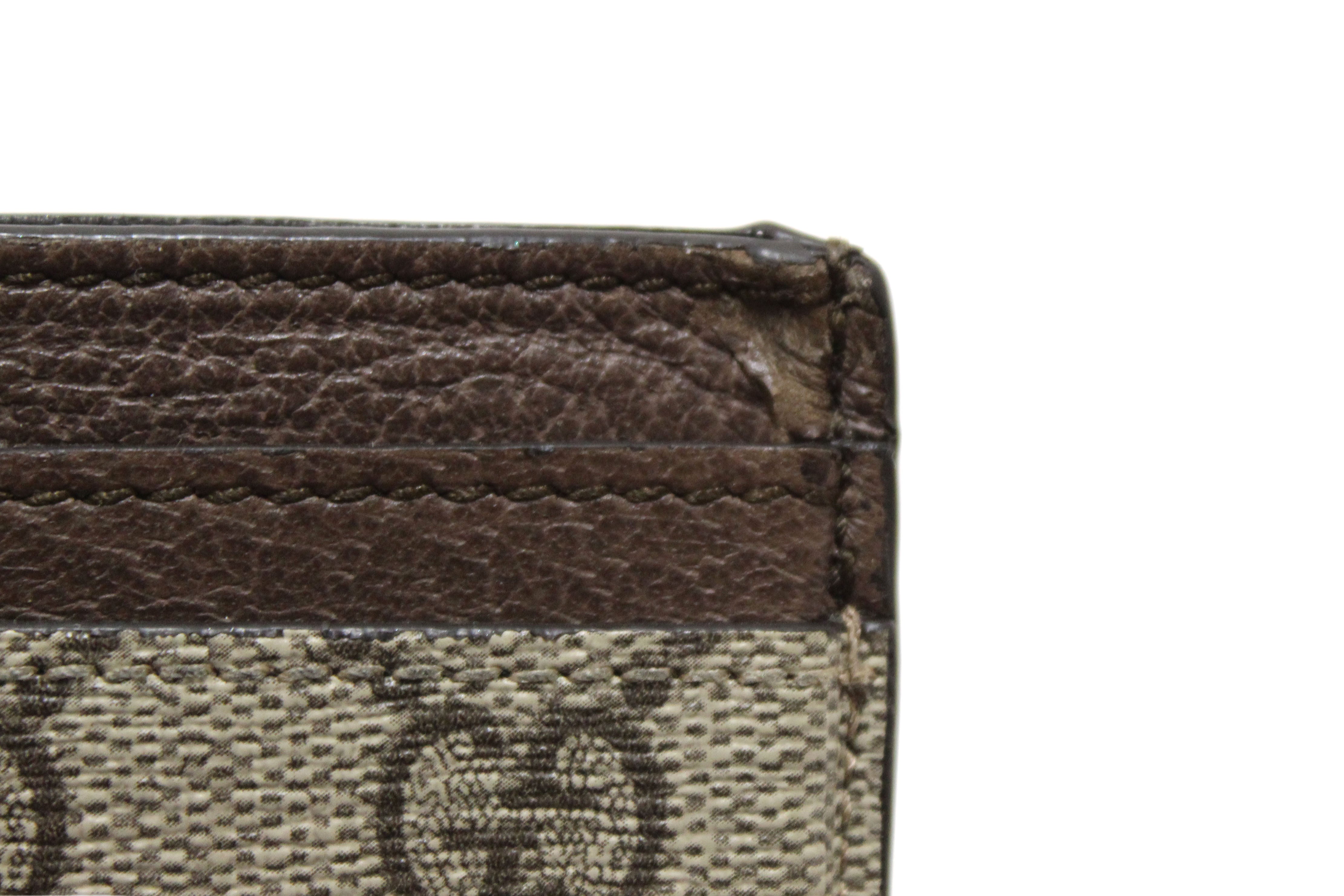 Authentic Gucci GG Supreme Ophidia Card Holder Wallet - Luxury Compact Credit Card Case for Women & Men - Perfect for Everyday Use, Travel & Gift Giving