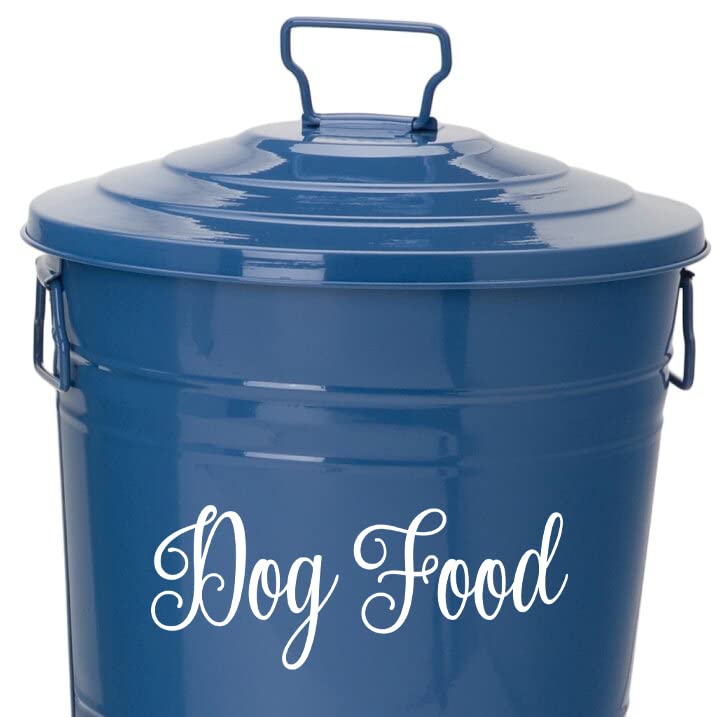 White Dog Food Vinyl Decal Sticker - Elegant Fancy Font - 12.75
