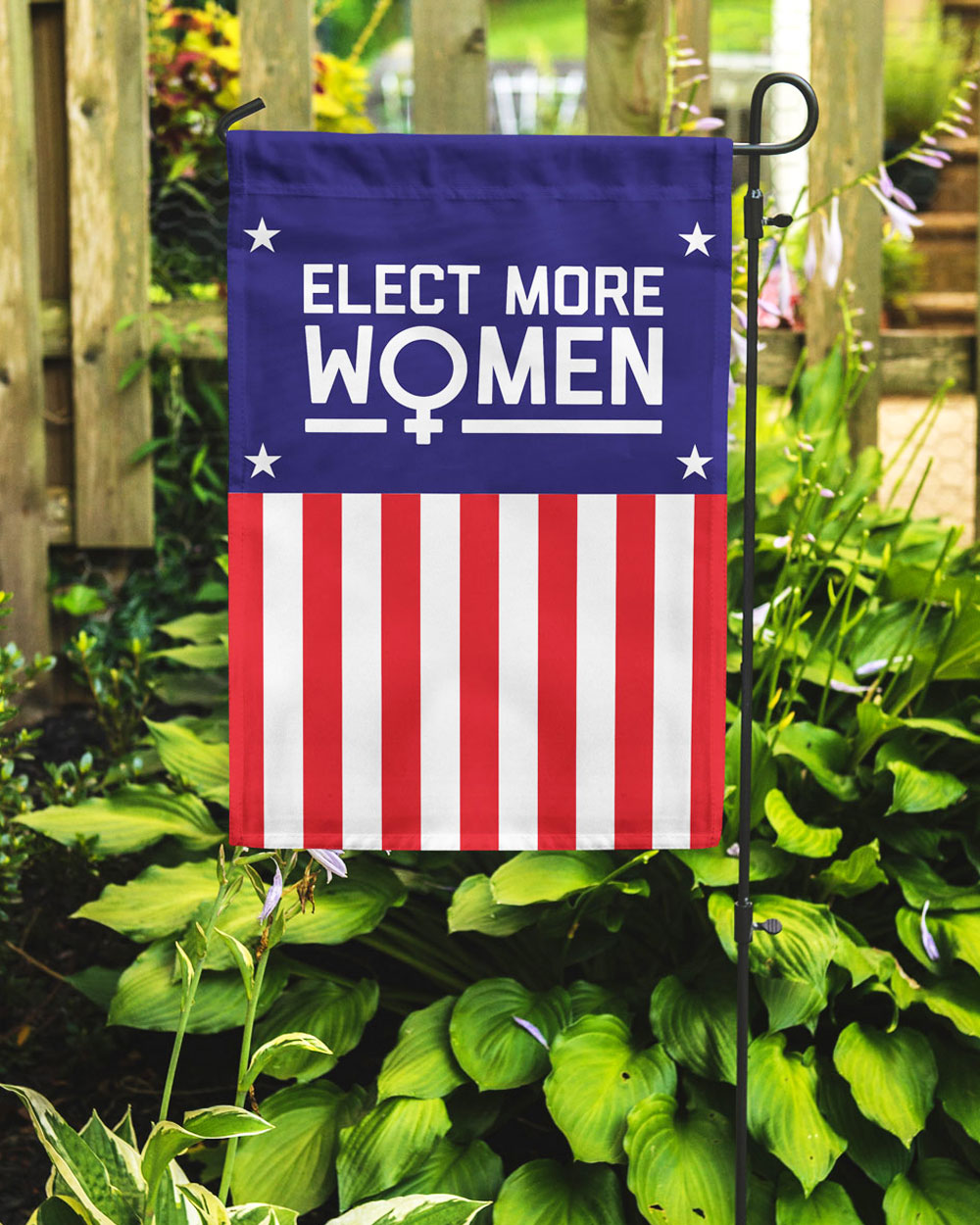 Elect More Women Small Garden Flag (12 x 18 Inch) - Political Yard Decoration for Women's Rights & Empowerment Campaigns