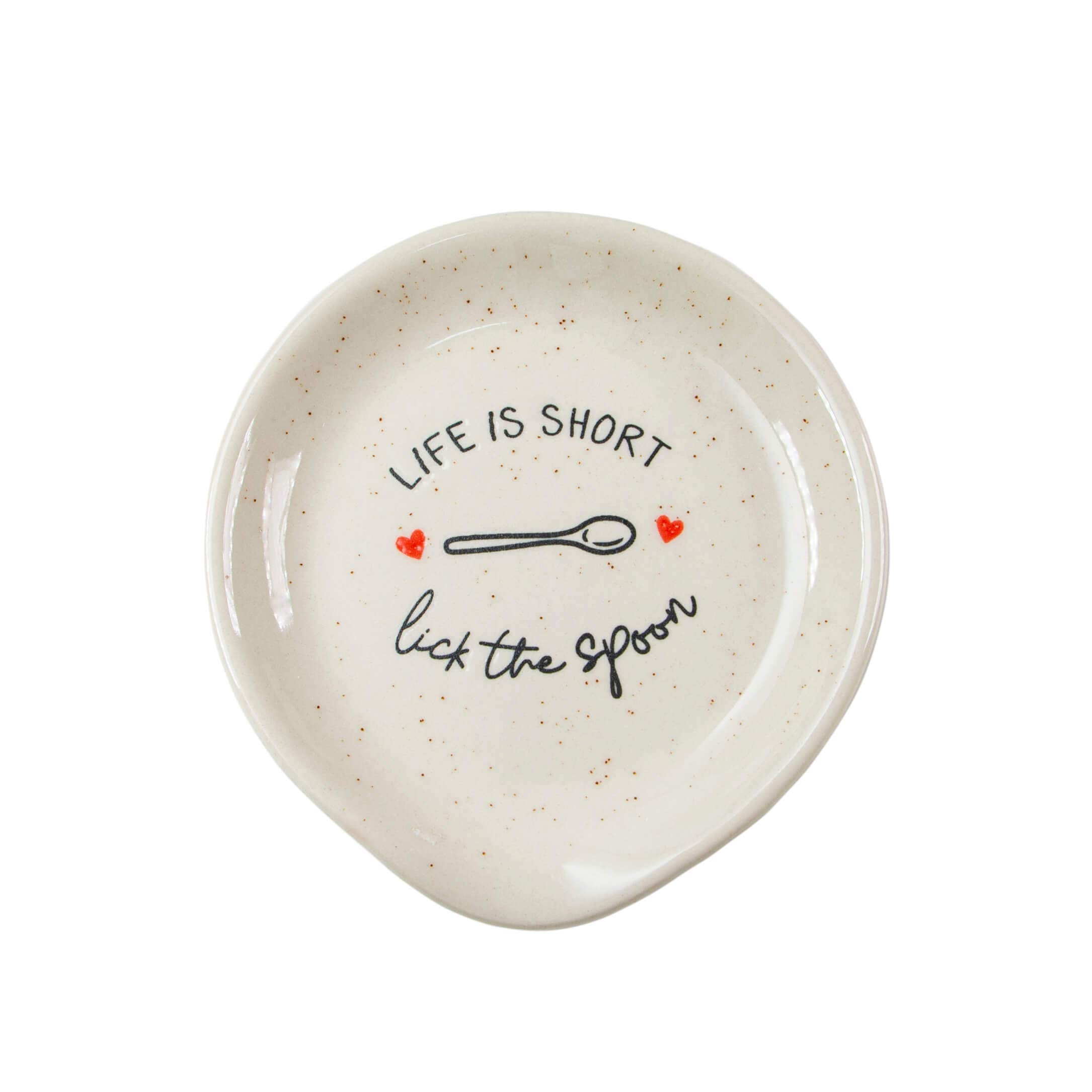 VILIGHT Spoon Rests for Coffee Cups - Durable Ceramic Coffee Bar Accessories & Kitchen Decor - Perfect Gift for Women & Men - Use for Coffee Shops, Home Kitchens & Office Break Rooms
