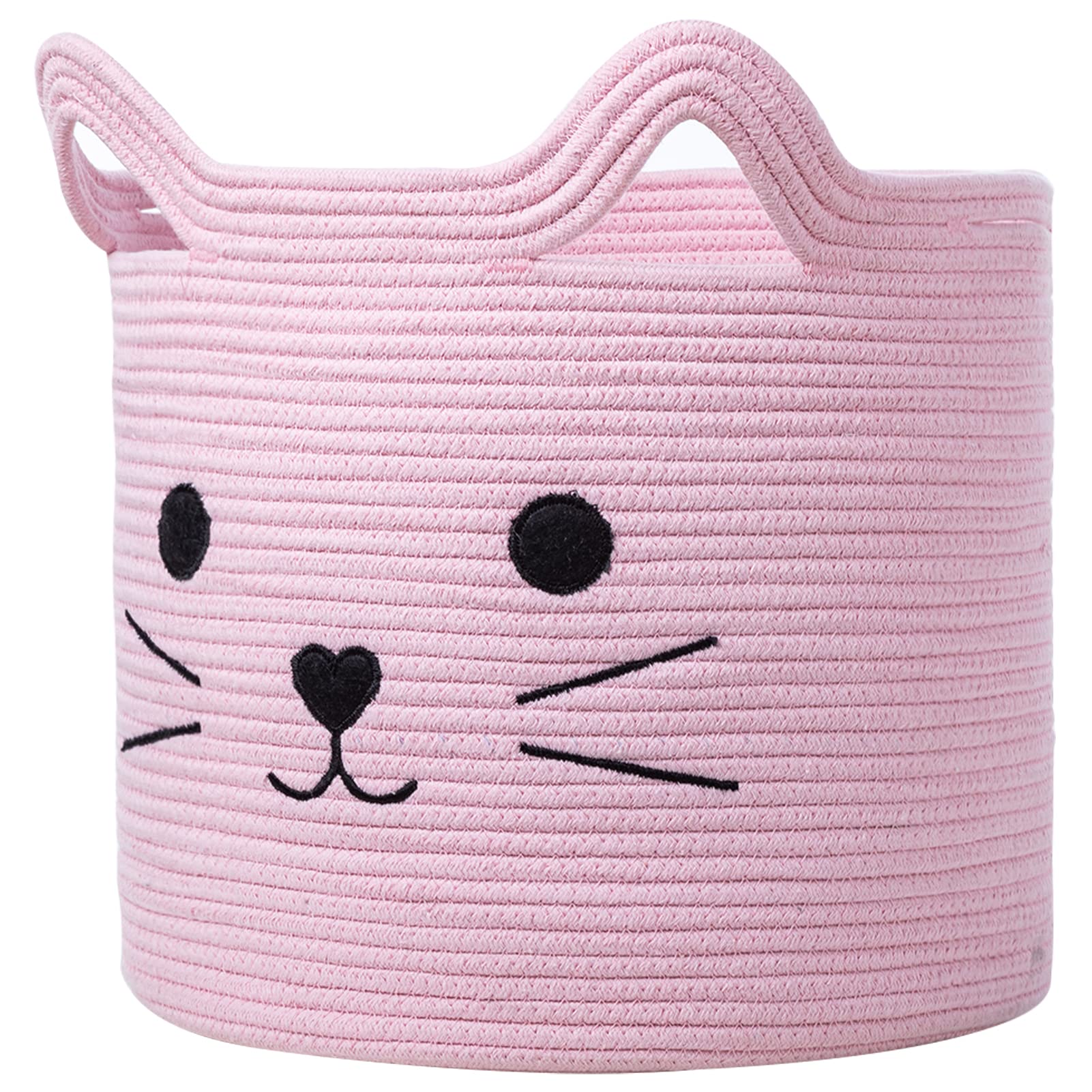 VK·LIVING Pink Cotton Rope Cat Toy Basket - 15