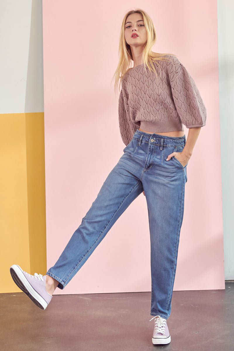 Corrine Ultra High Rise Slouch Fit Jeans for Women - Stretchy Comfort Denim Pants with Relaxed Fit, Perfect for Casual Outings and Everyday Wear