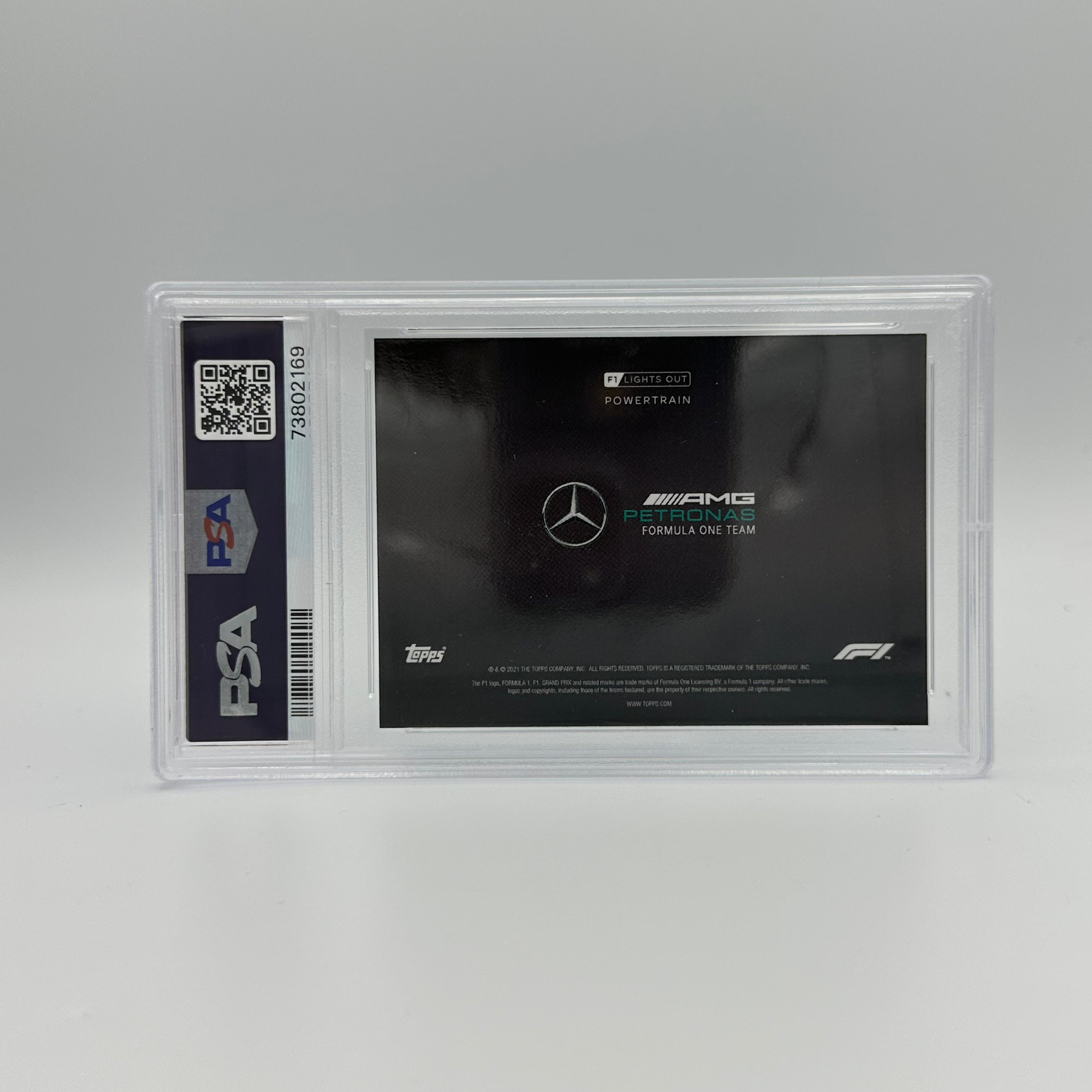 PSA 10 Graded 35/50 Mercedes AMG Petronas F1 Team PowerTrain Aqua Trading Card - Perfect for F1 Collectors, Sports Memorabilia Enthusiasts & Investment Collectibles