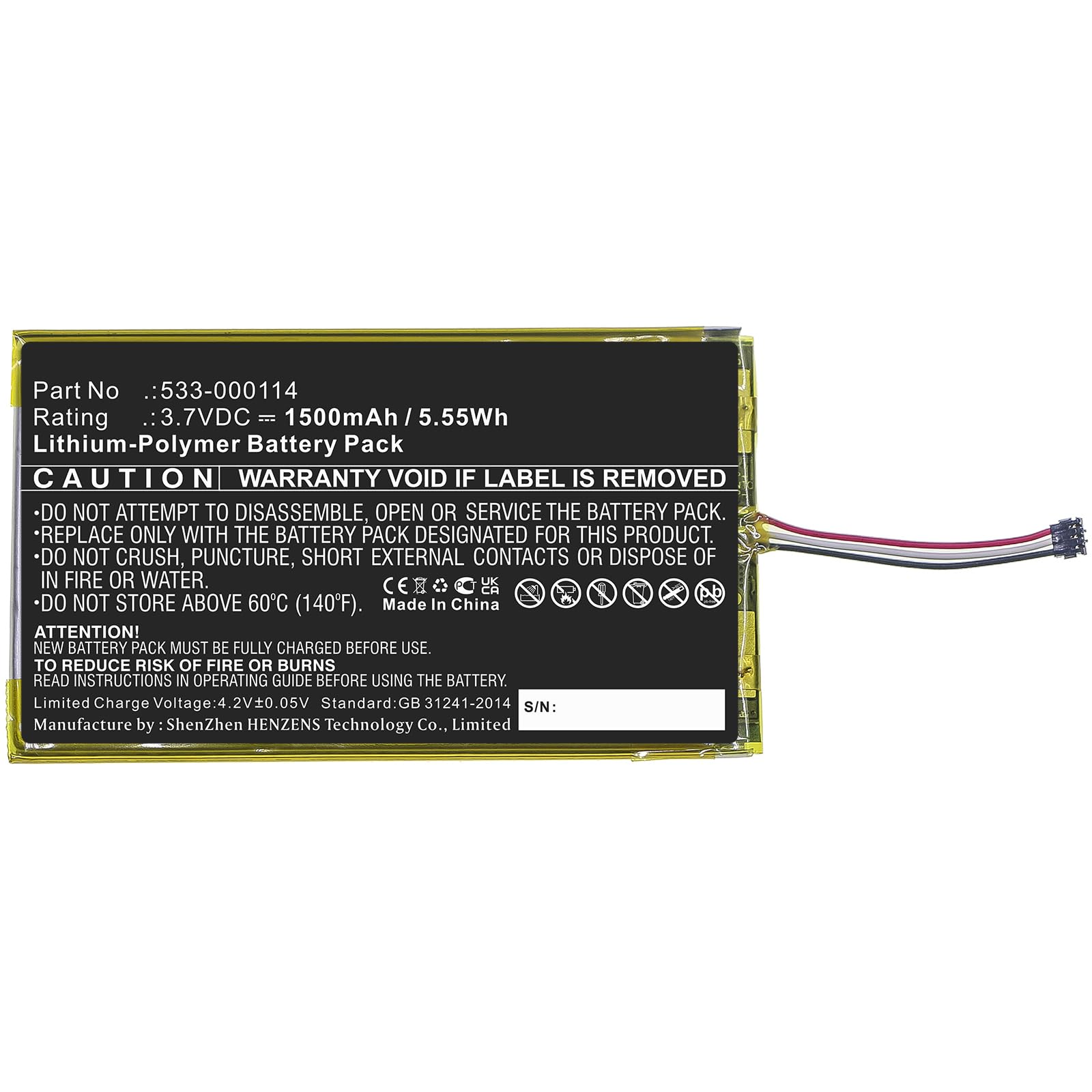 Synergy Digital Wireless Mouse Battery - 1500mAh Li-Polymer Replacement for Logitech 533-000114 (3.7V) | High Capacity Rechargeable Battery for Wireless Mice | Perfect for Office, Gaming & Remote Work