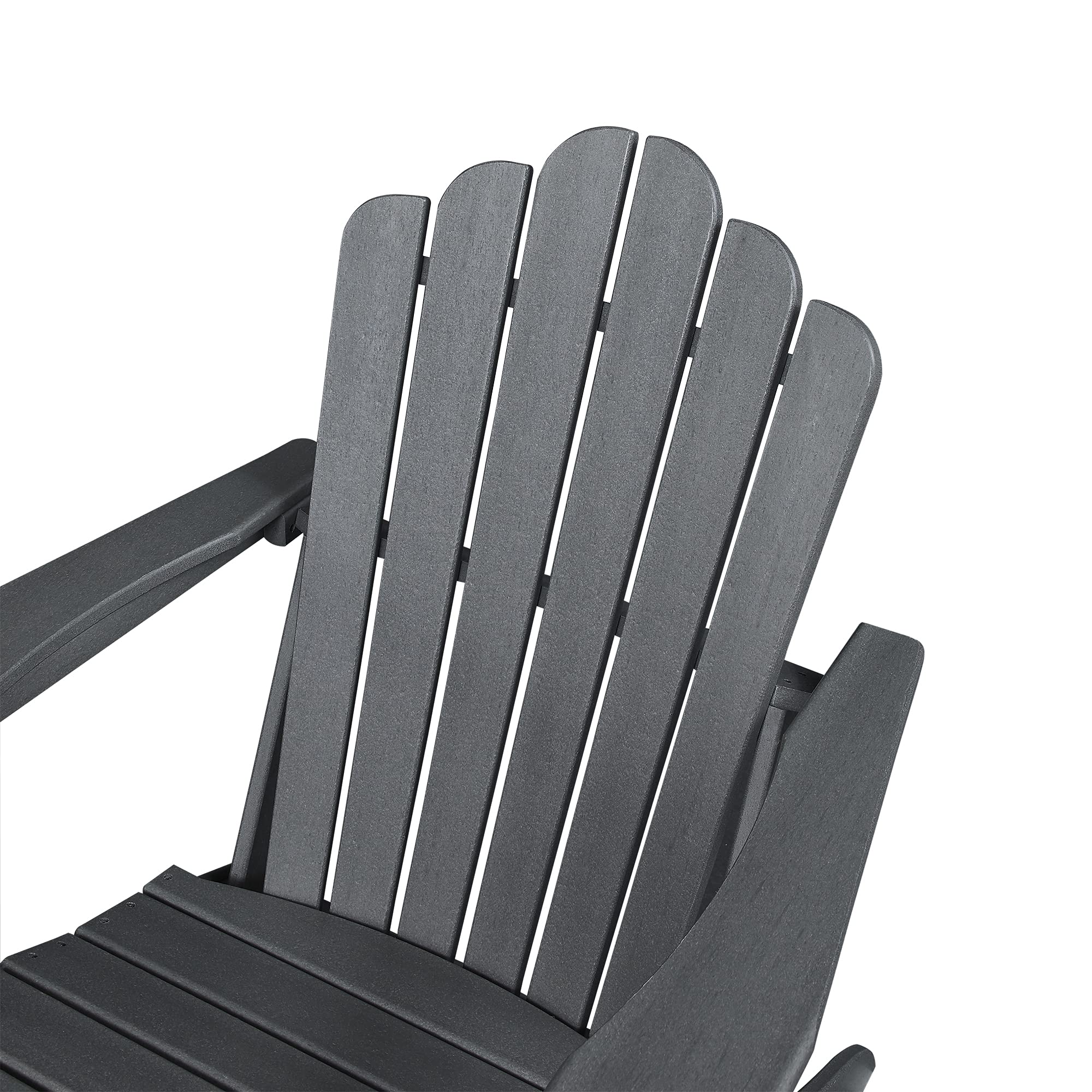 Premium Weather-Resistant Adirondack Chair - Heavy-Duty Outdoor Patio Furniture for Yard, Deck, Garden & Backyard - Comfortable Grey Lawn Seating for Relaxing, Lounging & Sunbathing (Set of 1)