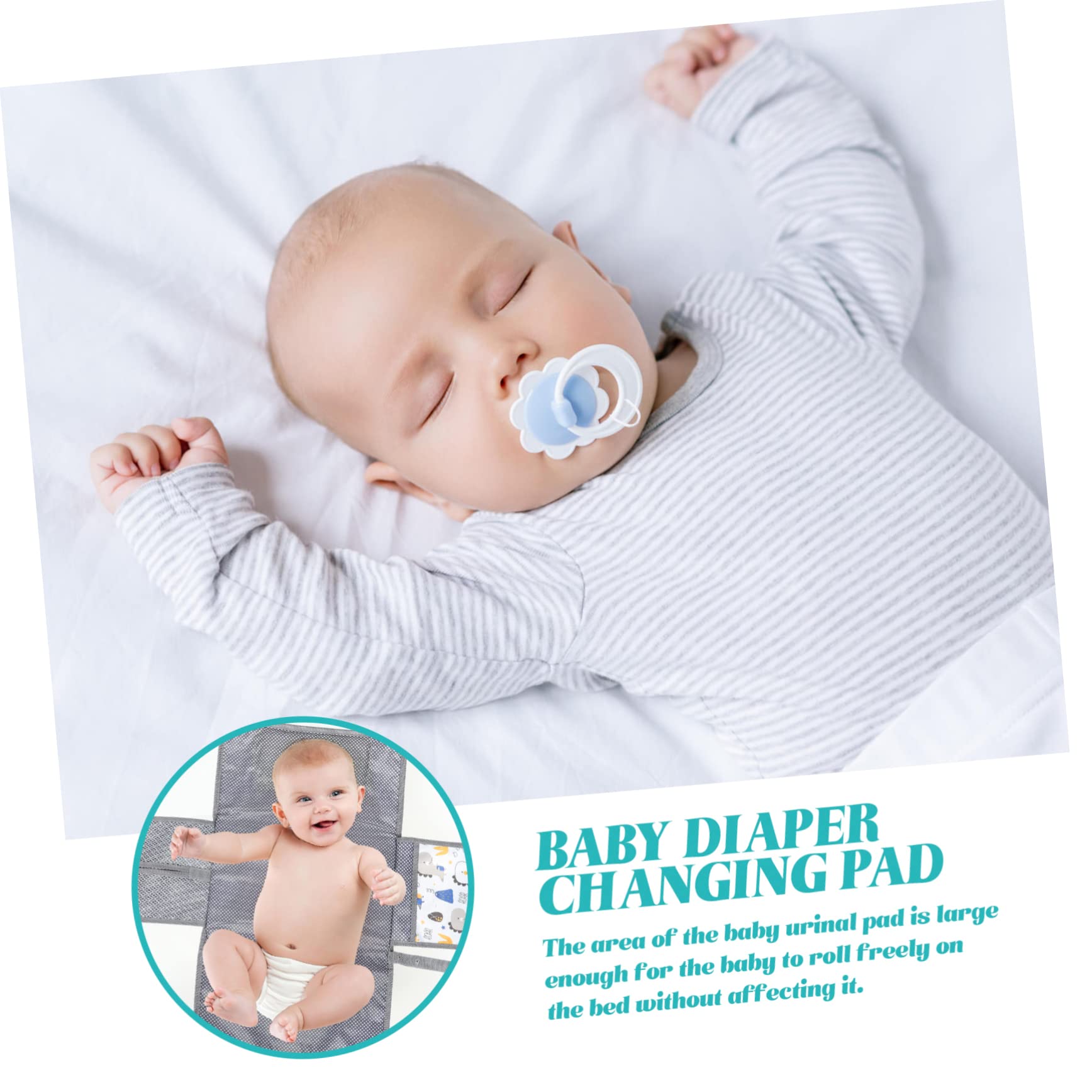 ORFOFE Large Portable Baby Changing Pad for Twins - Waterproof Diaper Changing Mat, Travel-Friendly Baby Changing Station for On-the-Go Parents | Perfect for Nursery, Car, Stroller & Airplane Travel