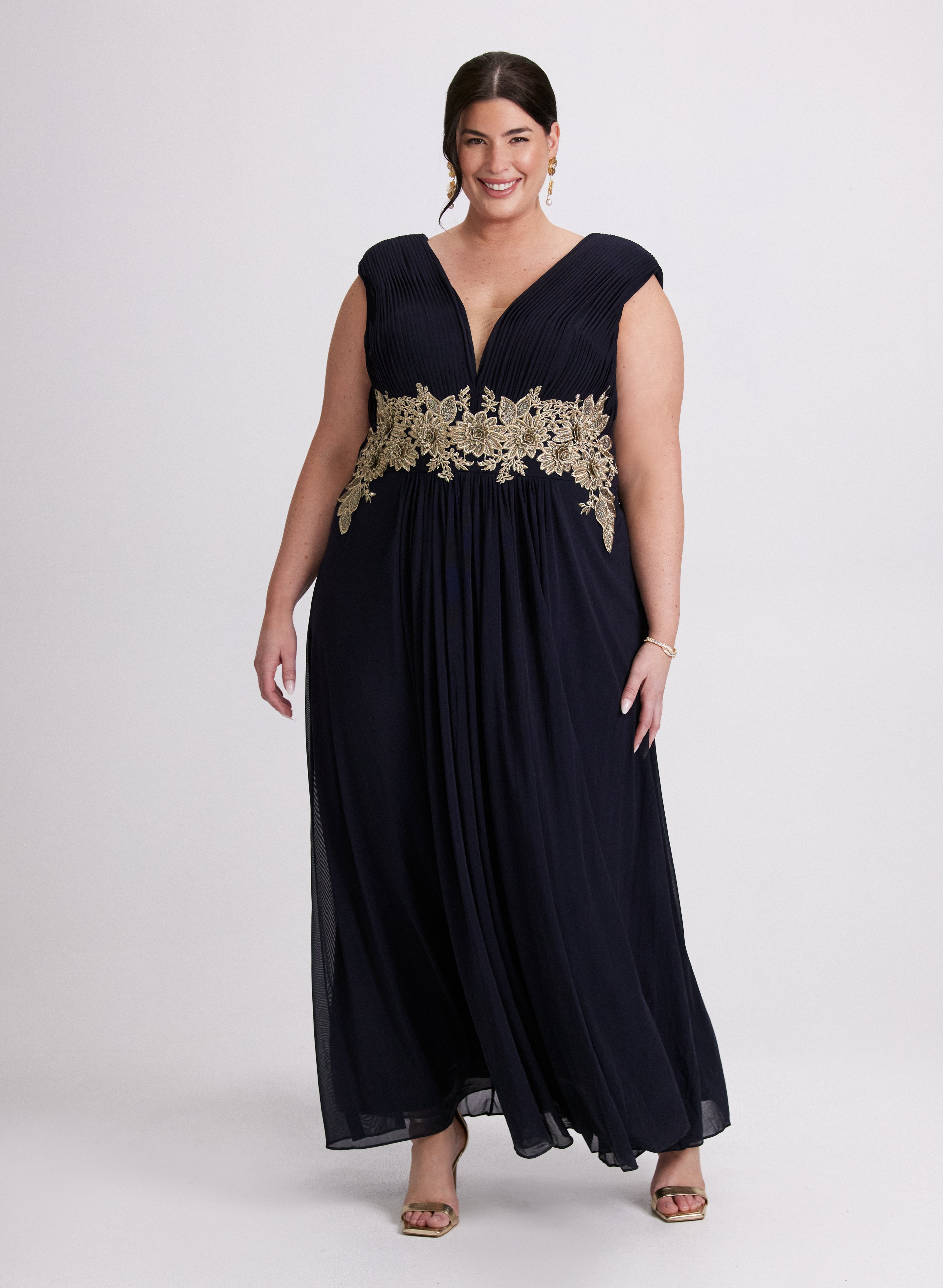 Embroidered Appliqué Floral Dress for Women - Elegant Summer Party & Wedding Guest Outfit
