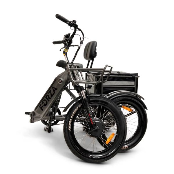 Go Bike FORZA Compact Foldable Electric Tricycle for Adults - 250W Motor, 20MPH, 30-50 Mile Range - Perfect for Commuting, Campus & Urban Transportation