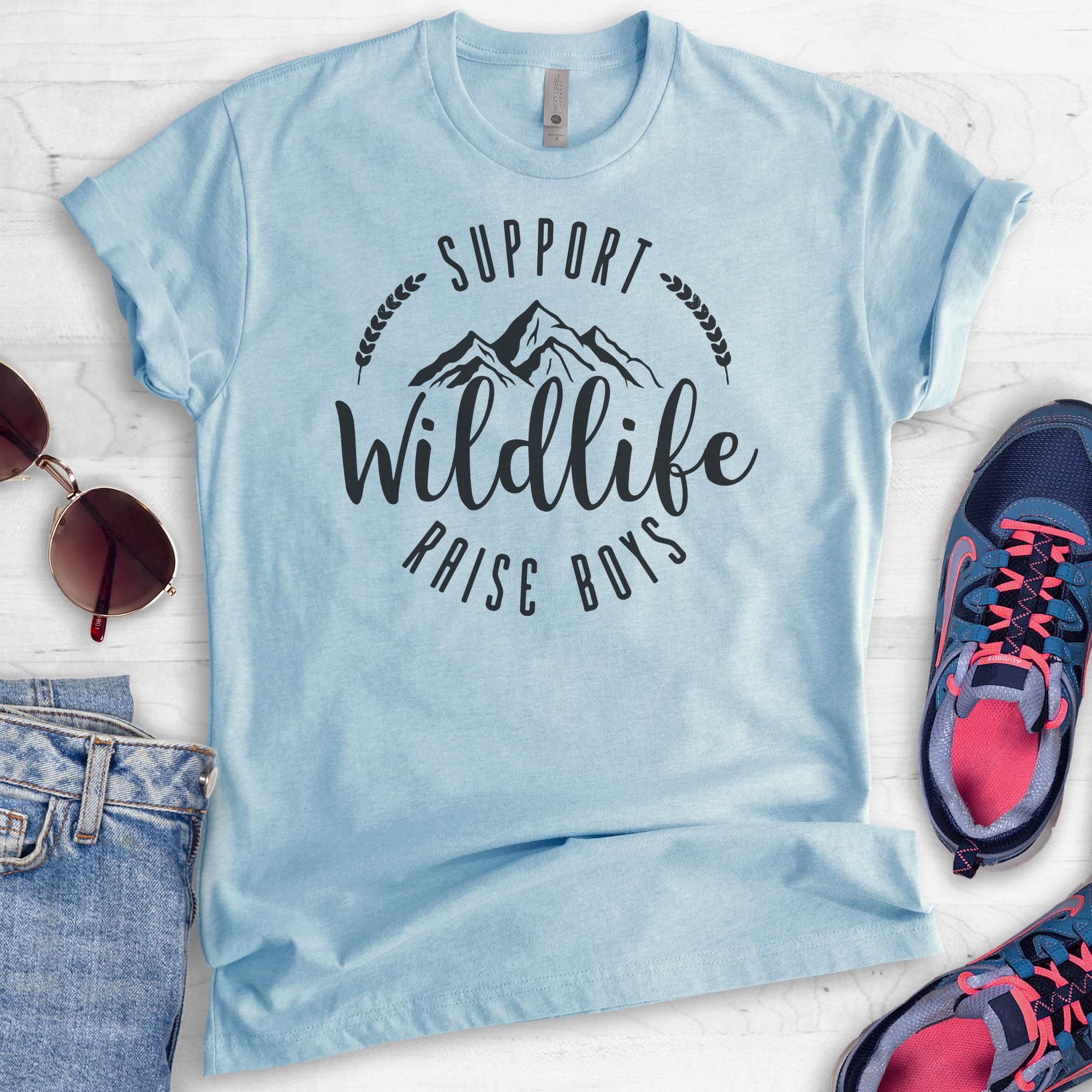 Wildlife Conservation & Boy Mom T-Shirt - Funny Unisex Women's Tee for Animal Lovers & Proud Mothers - Perfect for Zoo Trips, Wildlife Volunteering & Mother's Day Gifts