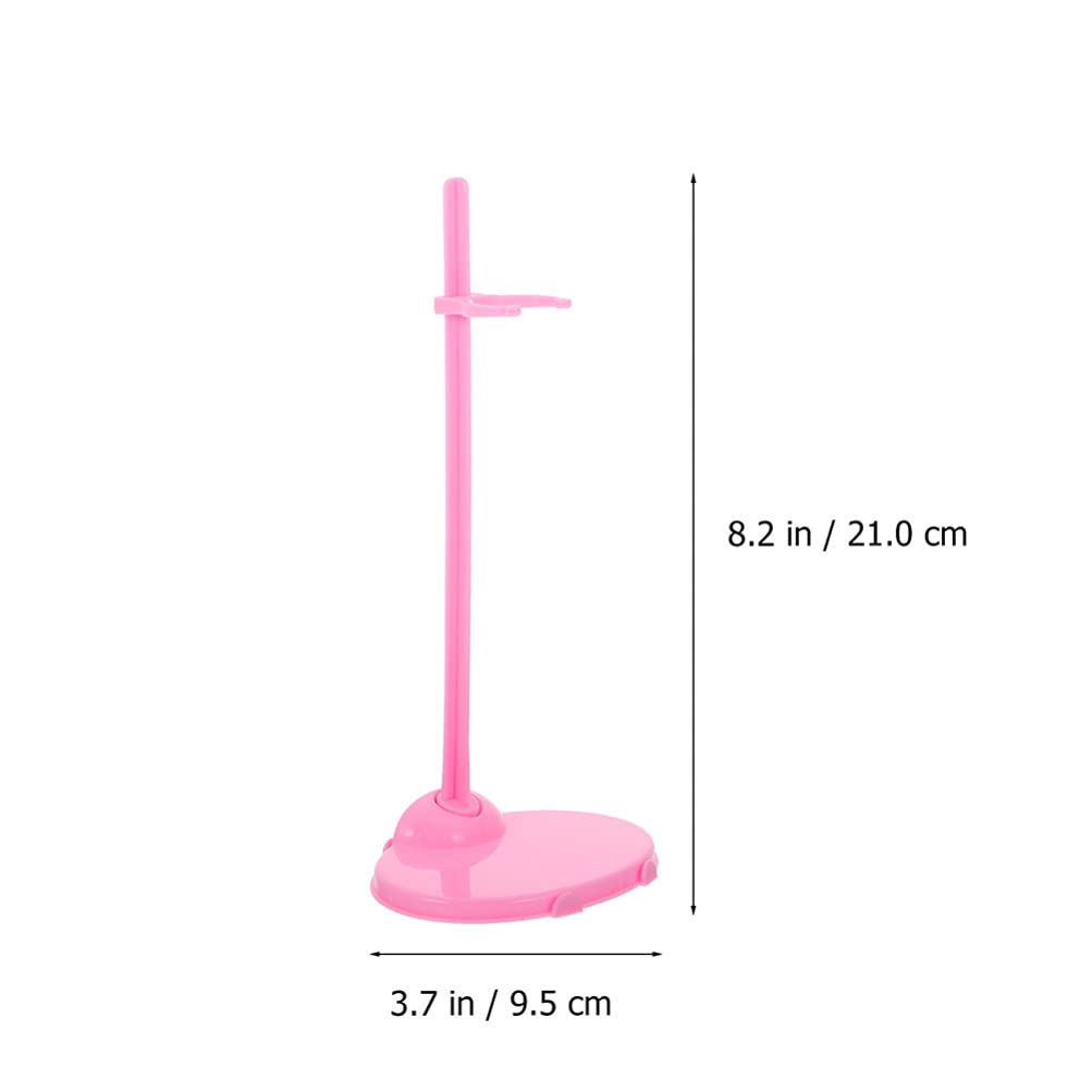 HEALLILY 30pcs Clear Plastic Doll Stands - Action Figure Display Holder for Dolls, Toys & Collectibles (Pink & Blue) - Perfect for Doll Photography, Toy Collections & DIY Displays