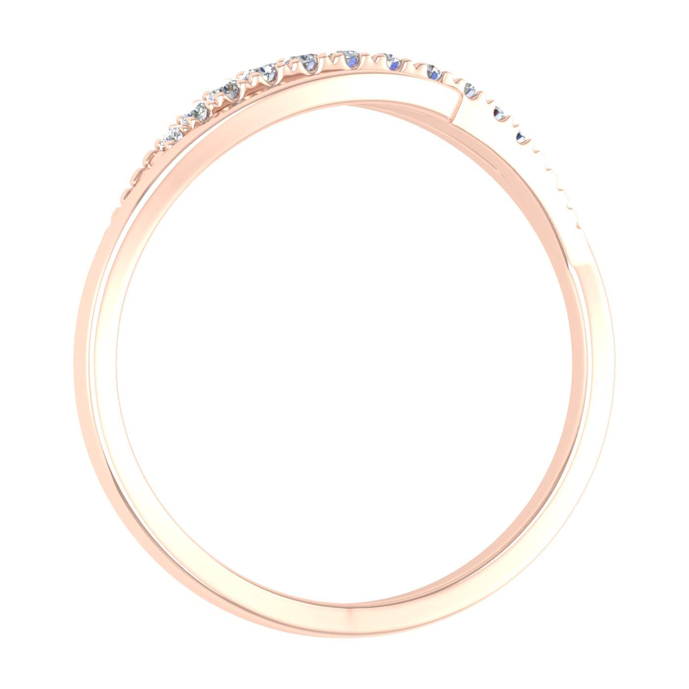 1/11 Carat Round Diamond Anniversary Wedding Band Ring in 10K Gold (I1-I2 Clarity) - Perfect for Engagement, Proposal & Anniversary Gifts - Elegant Jewelry for Women & Brides