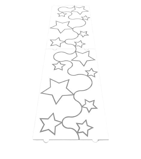 Groovy Patterns Stars and Stipples Patchwork Quilt Template - Long Arm Quilting Board for DIY Sewing Projects - Perfect for Home Decor, Bedding, and Crafting