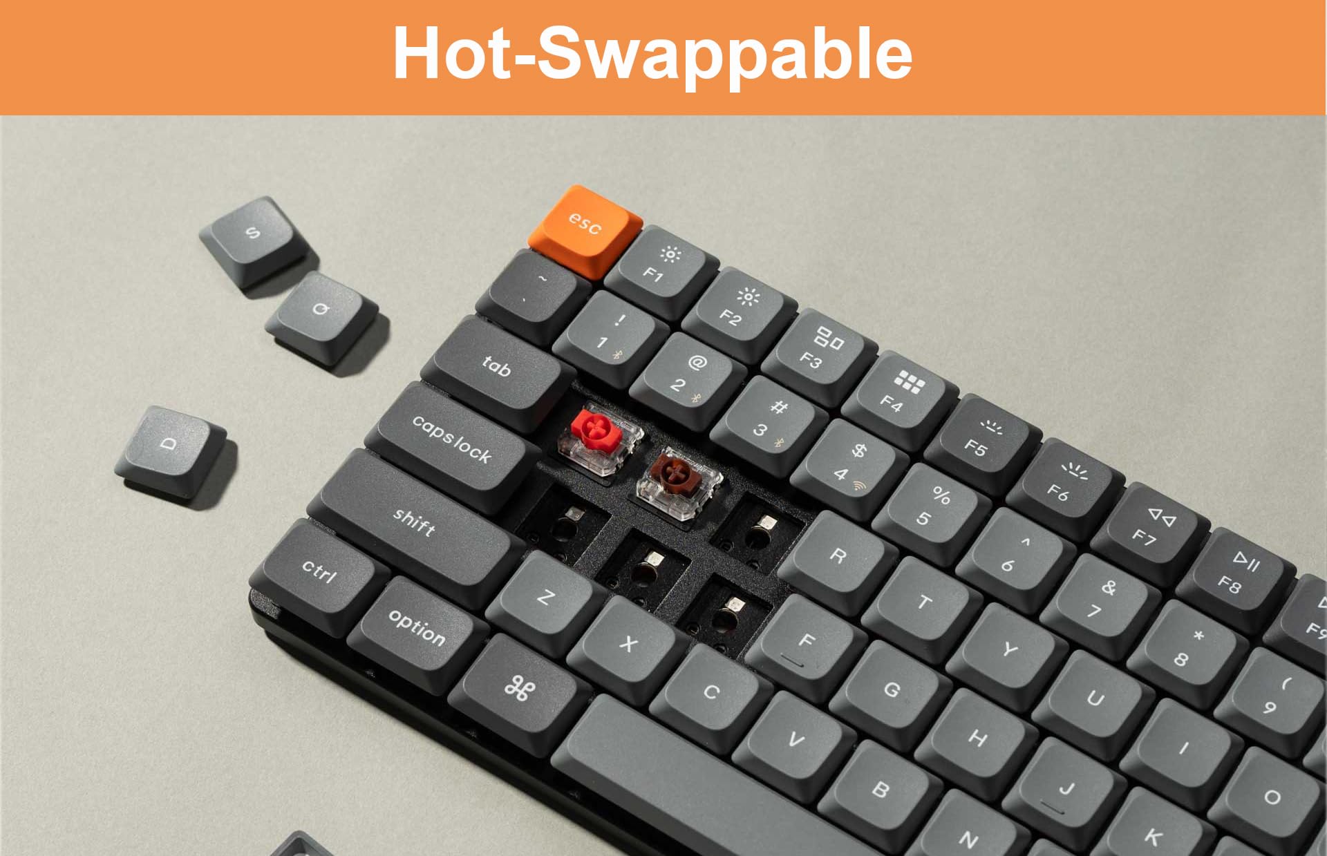 Keychron K3 Max Ultra-Slim Wireless Mechanical Keyboard - QMK/VIA Programmable, Hot-Swappable Brown Switches, 3-Mode Connectivity (2.4GHz/Bluetooth/Wired), 75% Compact Layout with RGB Backlit - Perfect for Gaming, Office & Mac/Windows Users