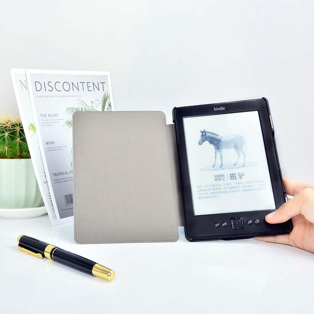 Thinnest & Lightest Slim PU Leather Cover for Kindle 5 & Kindle 4 - Sky Blue | Perfect for Reading, Travel & Daily Protection