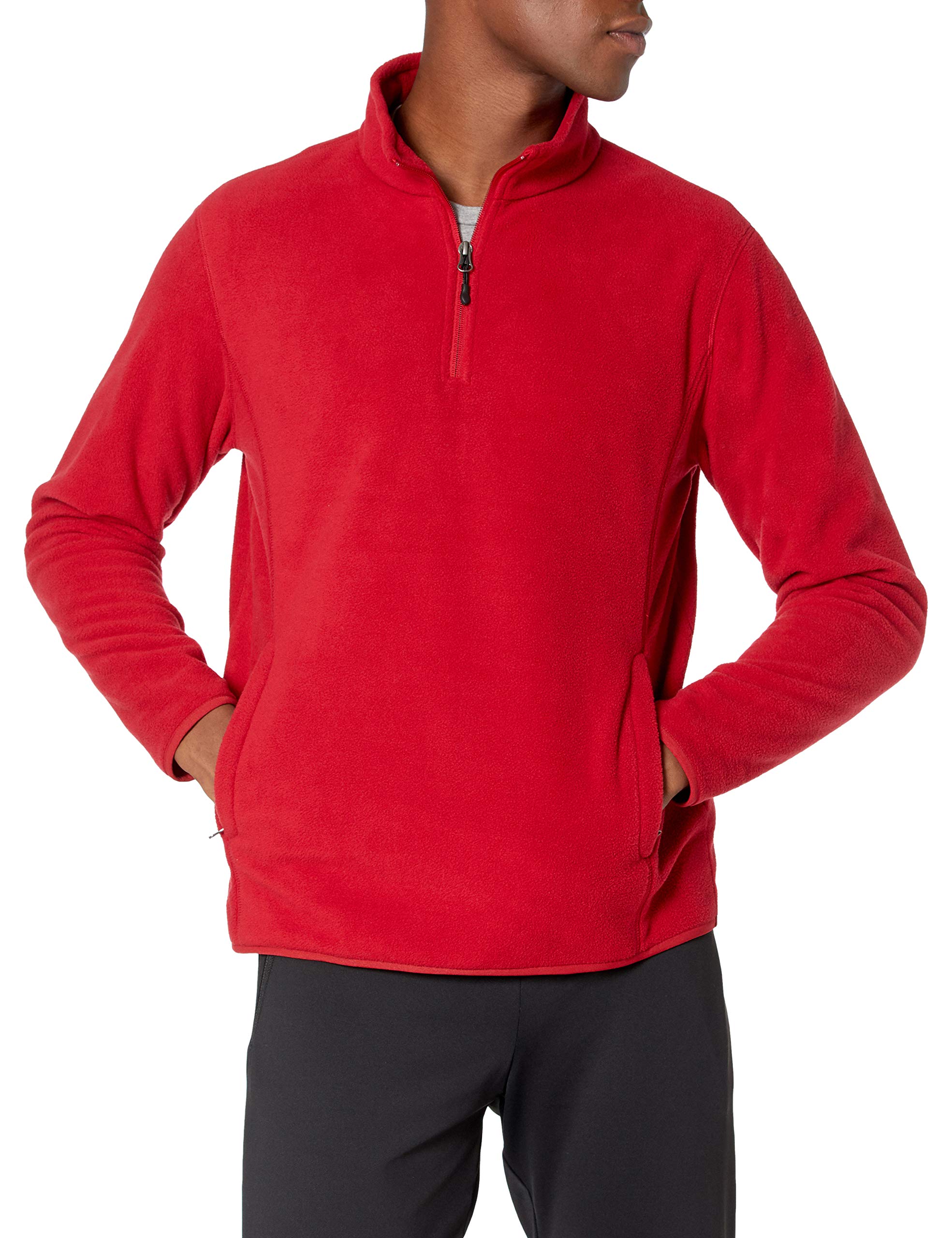 Amazon Essentials Men's Quarter-Zip Polar Fleece Jacket - Lightweight Warm Winter Pullover for Outdoor Hiking, Camping & Casual Wear